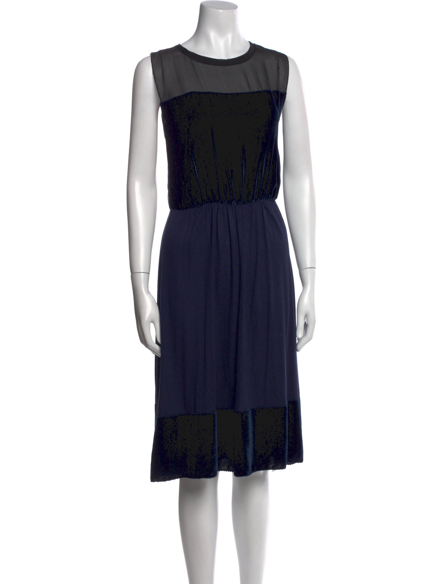 Tomas Maier Velvet Knee-Length Dress