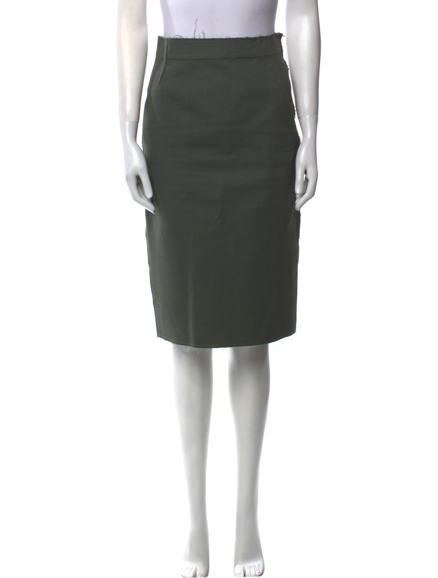 Tomas Maier Raw-Edge Trim Knee-Length Skirt