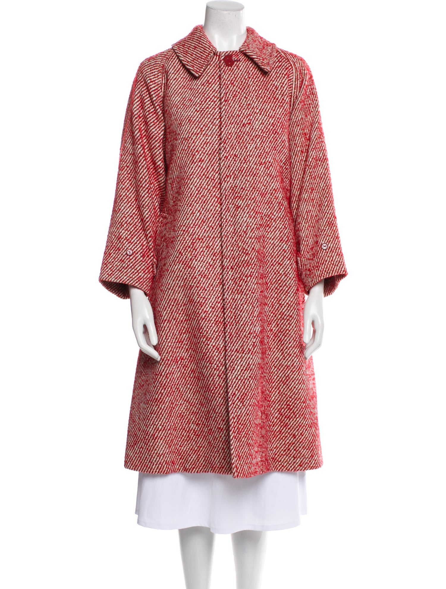 Tomas Maier Wool Tweed Pattern Coat