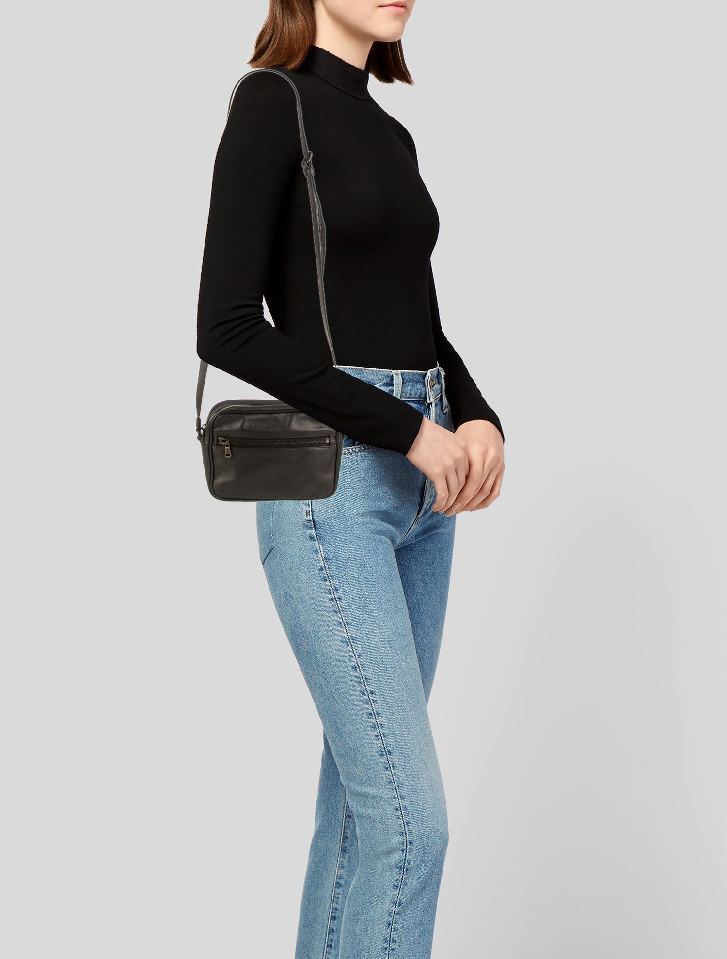 Tomas Maier Leather Crossbody Bag