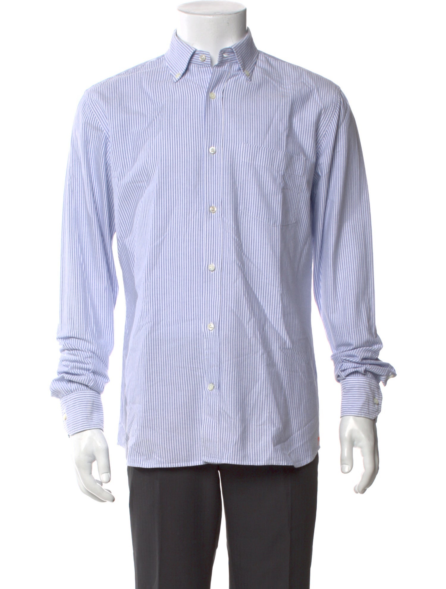 Tomas Maier Striped Long Sleeve Dress Shirt