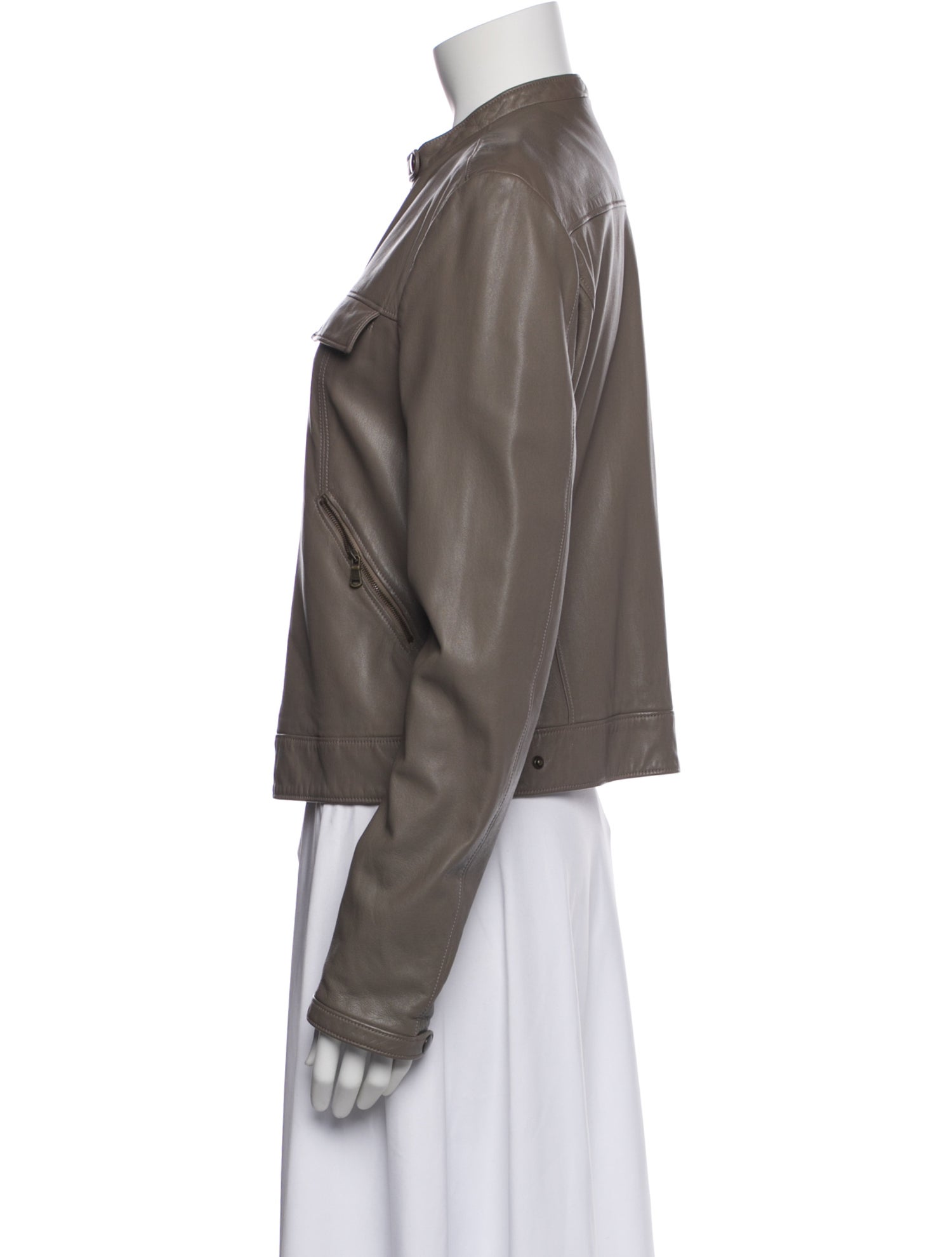 Tomas Maier Leather Bomber Jacket