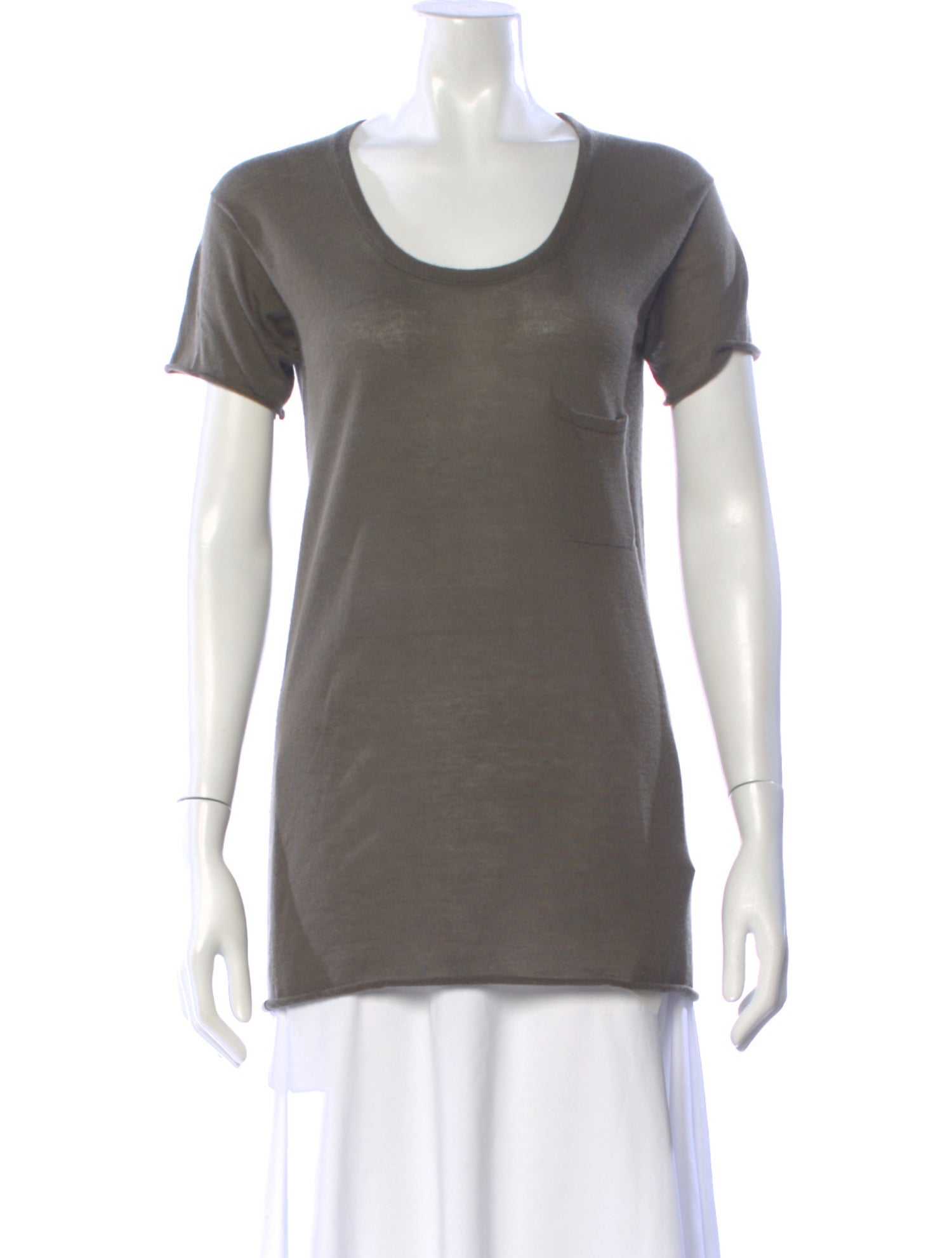 Tomas Maier Cashmere Scoop Neck T-Shirt