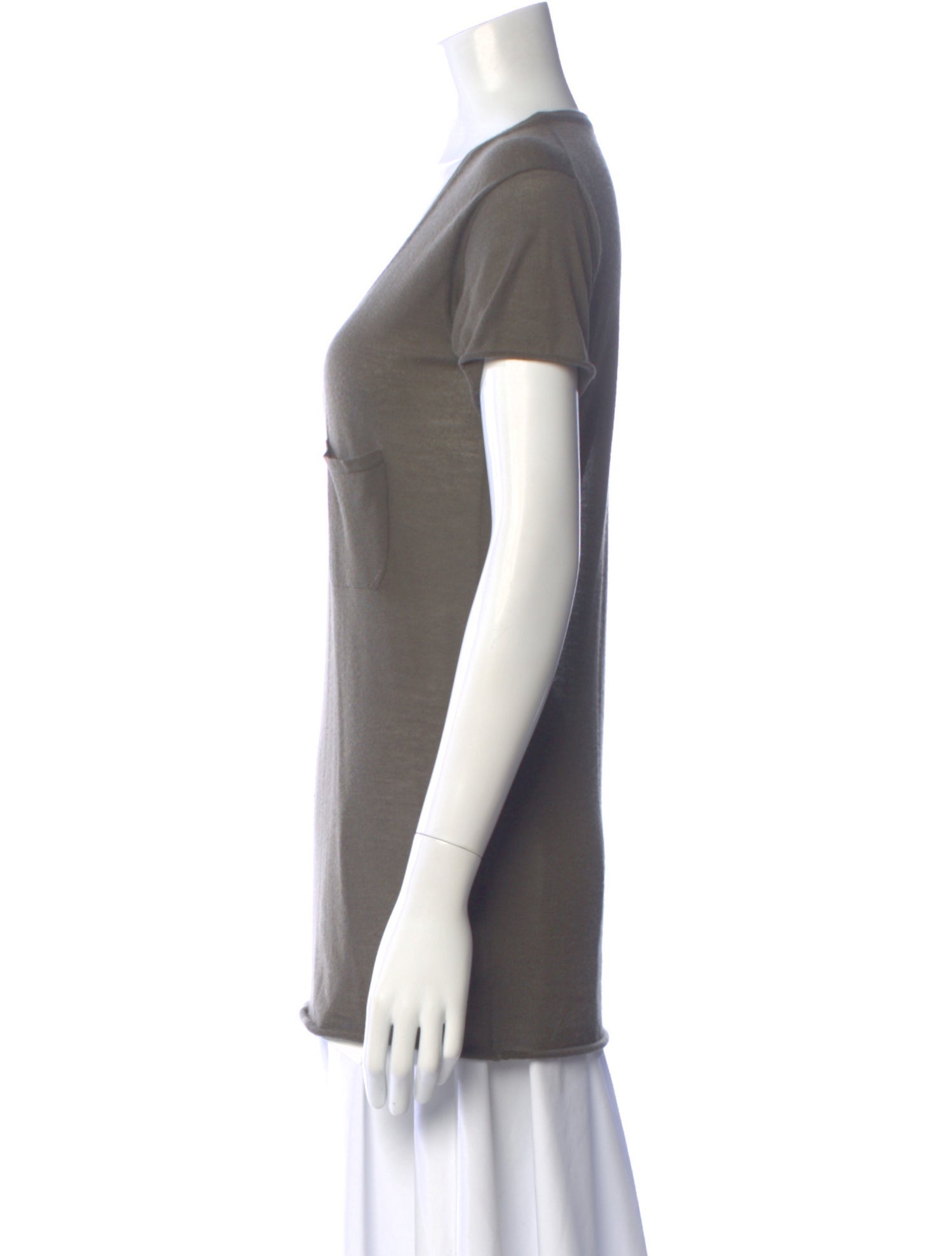Tomas Maier Cashmere Scoop Neck T-Shirt