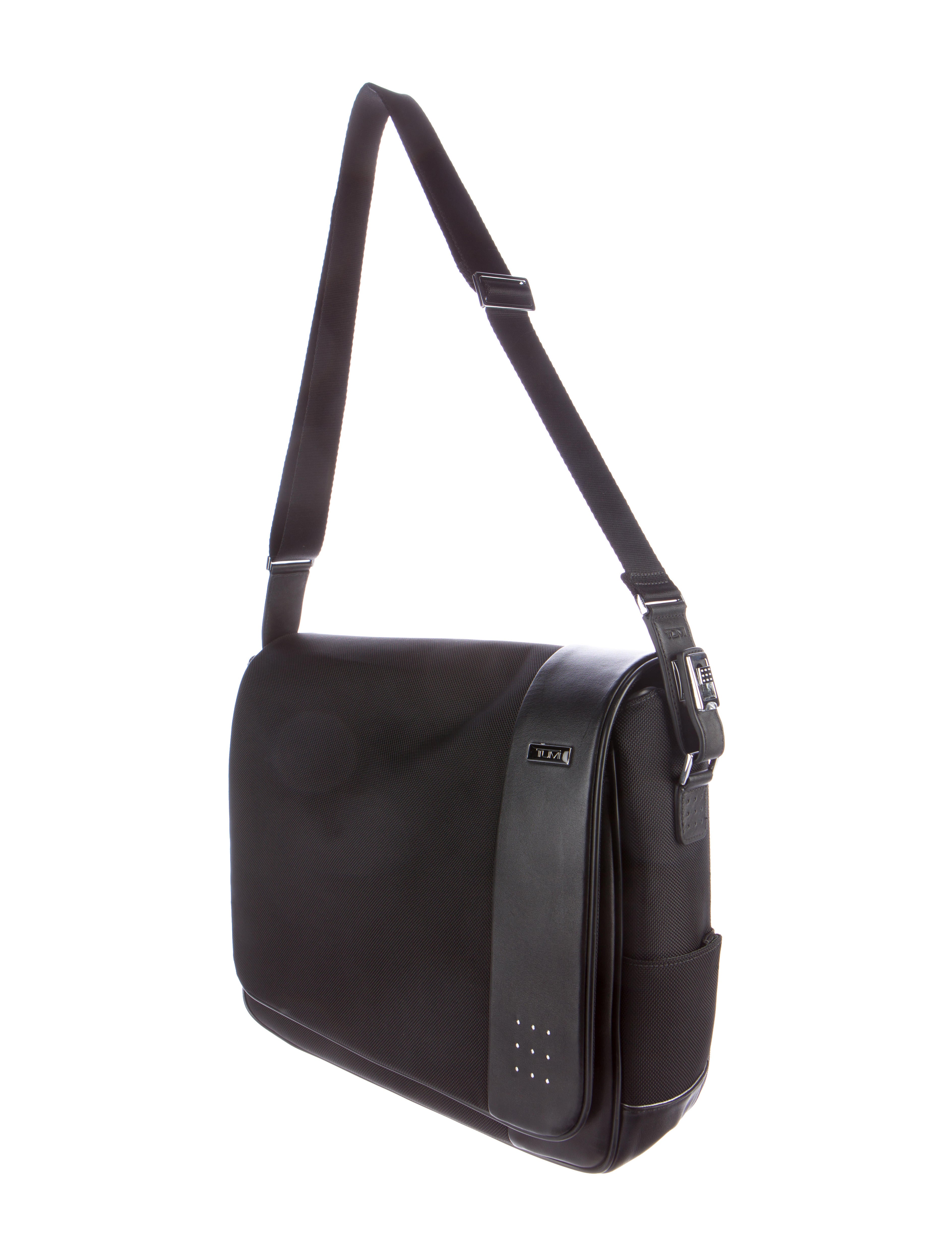 Tumi LeatherTrimmed Messenger Bag Bags TMI21231 The RealReal