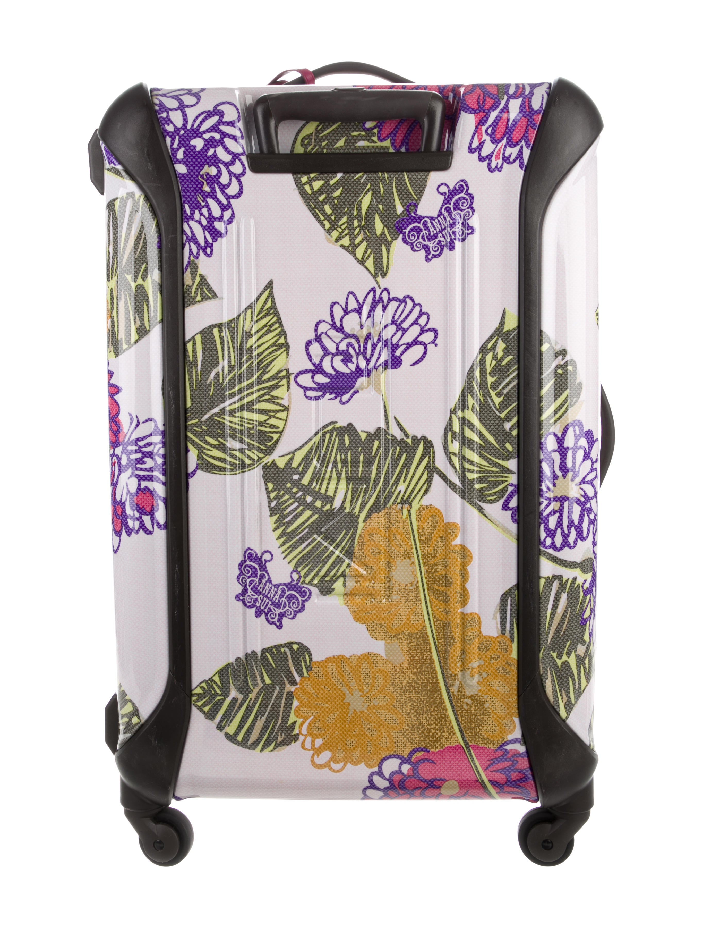 Tumi Floral Hardshell Suitcase - Purple Luggage and Travel