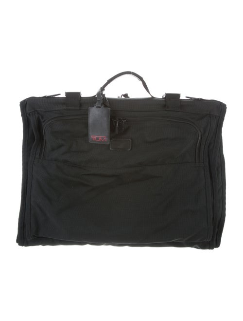 Tumi Leather-Trimmed Nylon Garment Bag black