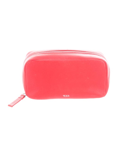 Tumi Leather Cosmetic Bag silver