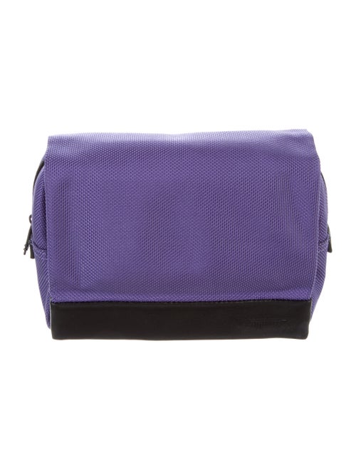 Tumi Leather-Trimmed Cosmetic Bag Violet