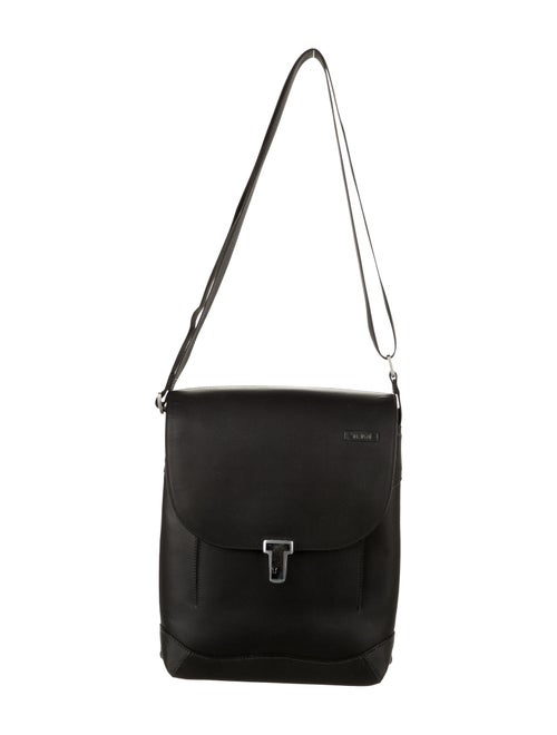 Tumi Leather Shoulder Bag Black