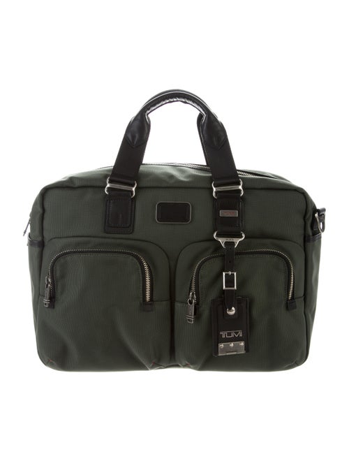 Tumi Leather-Trimmed Nylon Weekender Bag Green