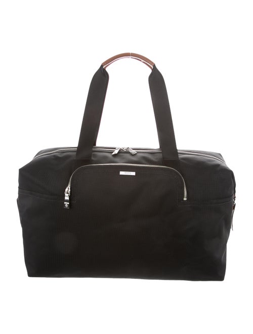 Tumi Leather-Trimmed Nylon Satchel Bag black