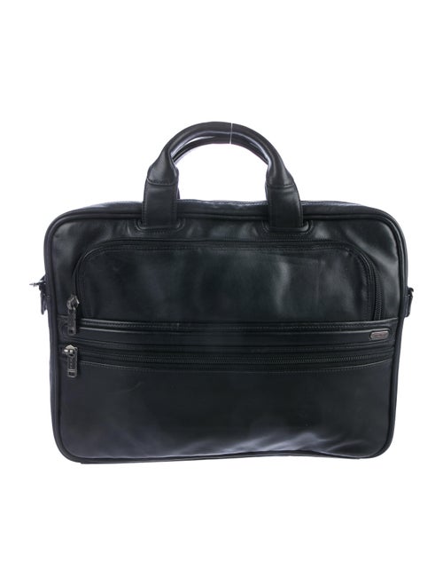 Tumi Leather Laptop Bag black
