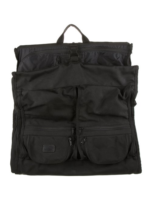 Tumi Leather-Trimmed Garment Bag Black