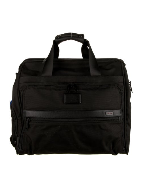 Tumi Leather-Trimmed Carry-On Bag Black