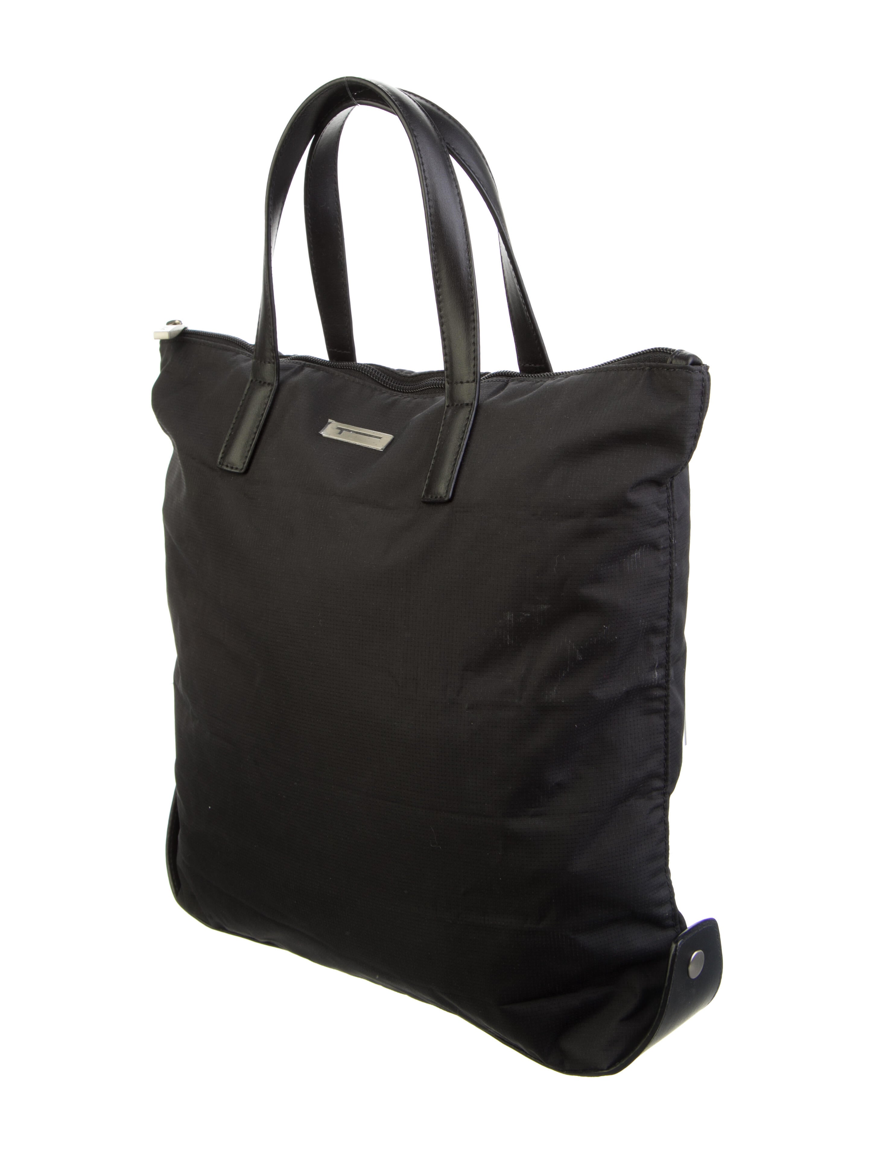 Tumi LeatherTrimmed Nylon Tote Black Totes, Handbags TMI21439