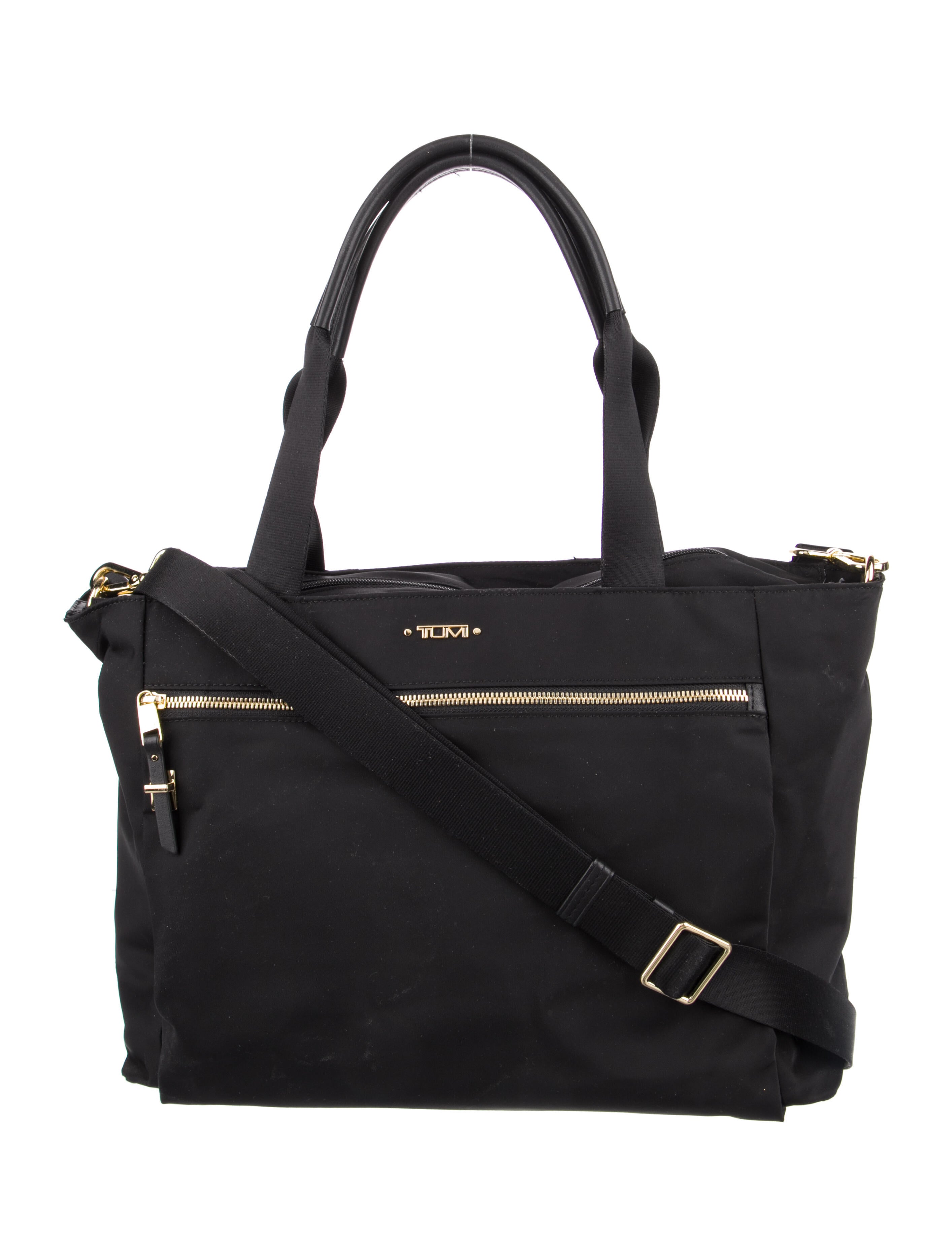 Tumi LeatherTrimmed Nylon Tote Black Totes, Handbags TMI46259