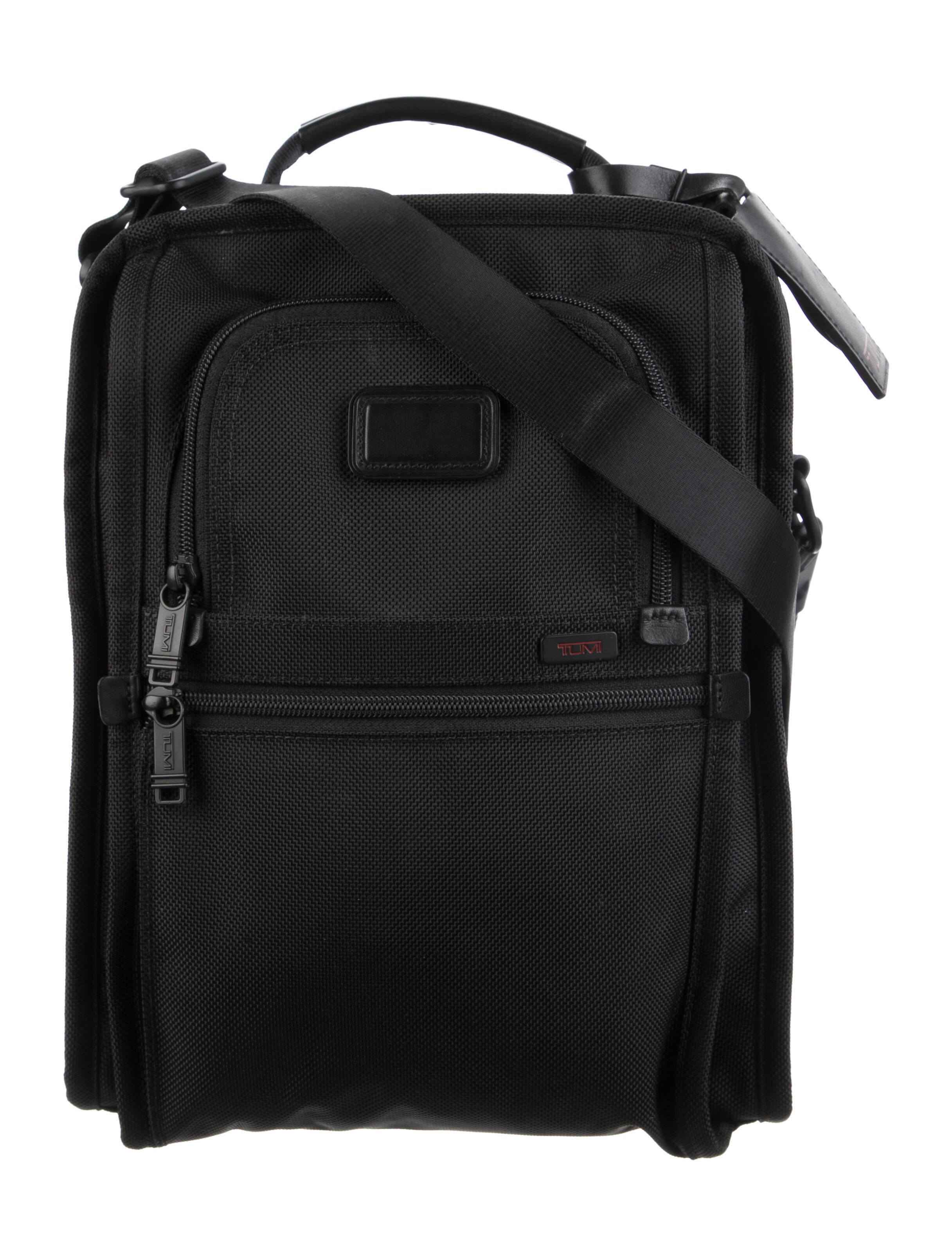 Tumi LeatherTrimmed Nylon Shoulder Bag Black Shoulder Bags, Handbags