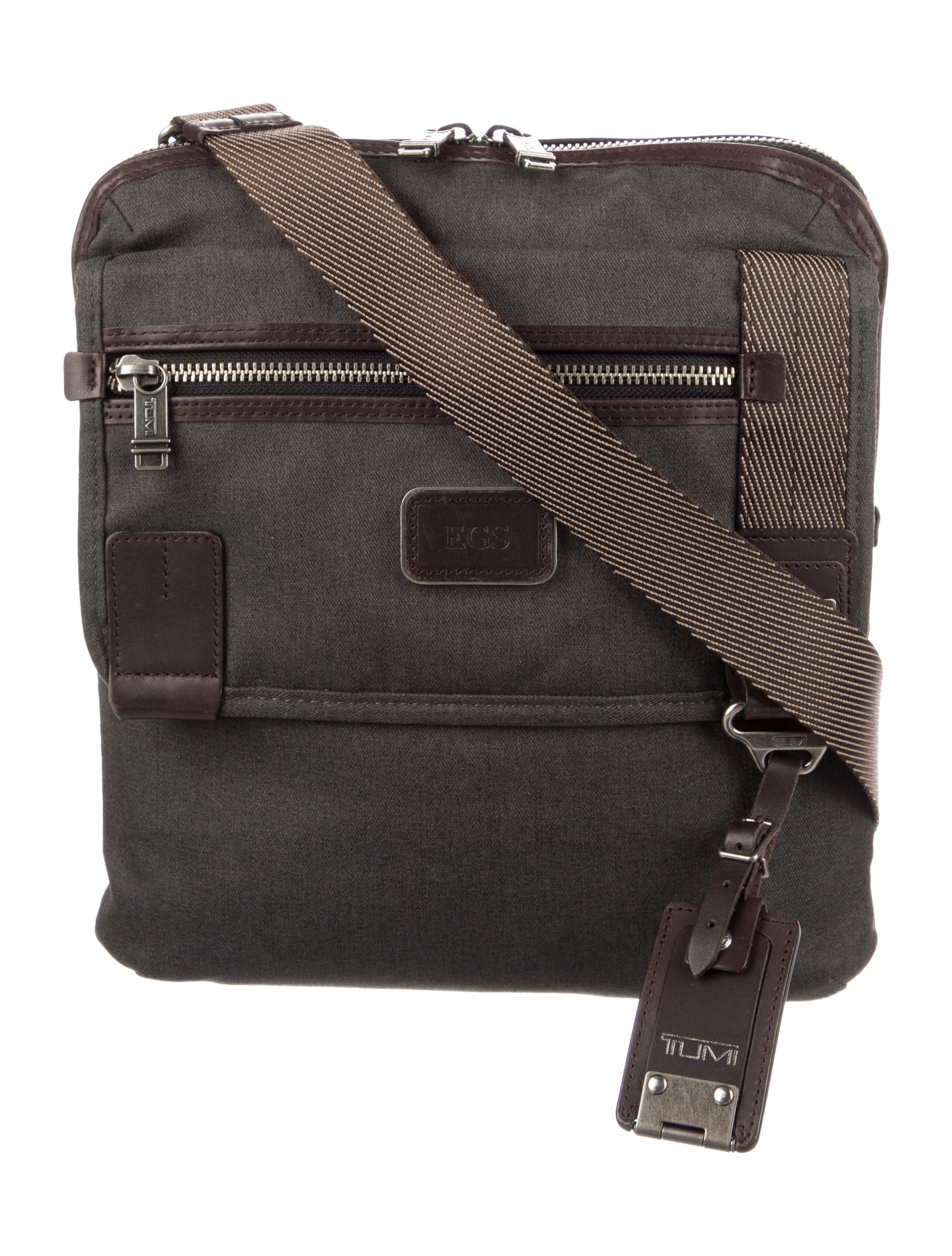 Tumi LeatherTrimmed Crossbody Bag Green Crossbody Bags, Handbags