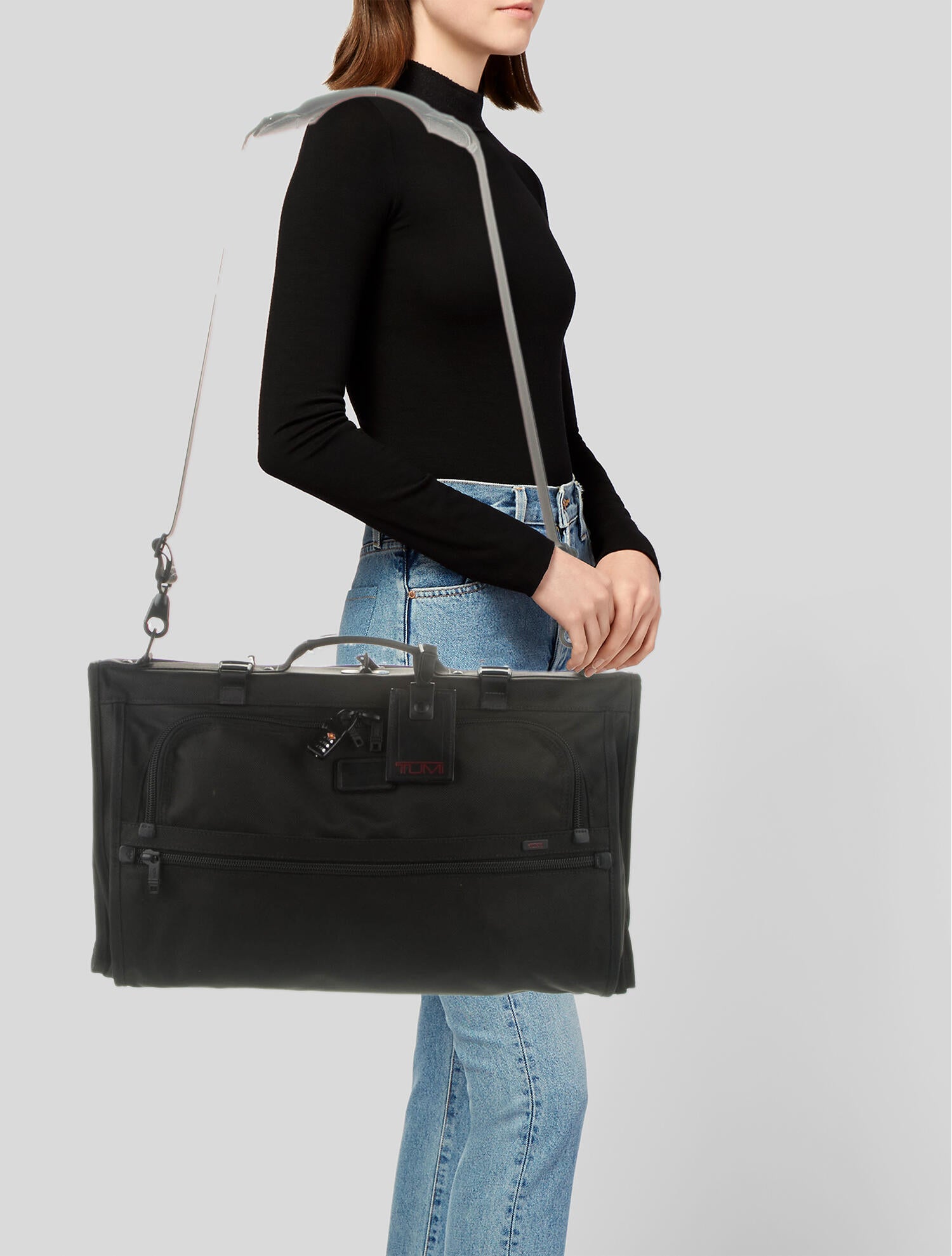 Tumi Nylon Leather Trim Garment Bag Black Garment Covers, Bags