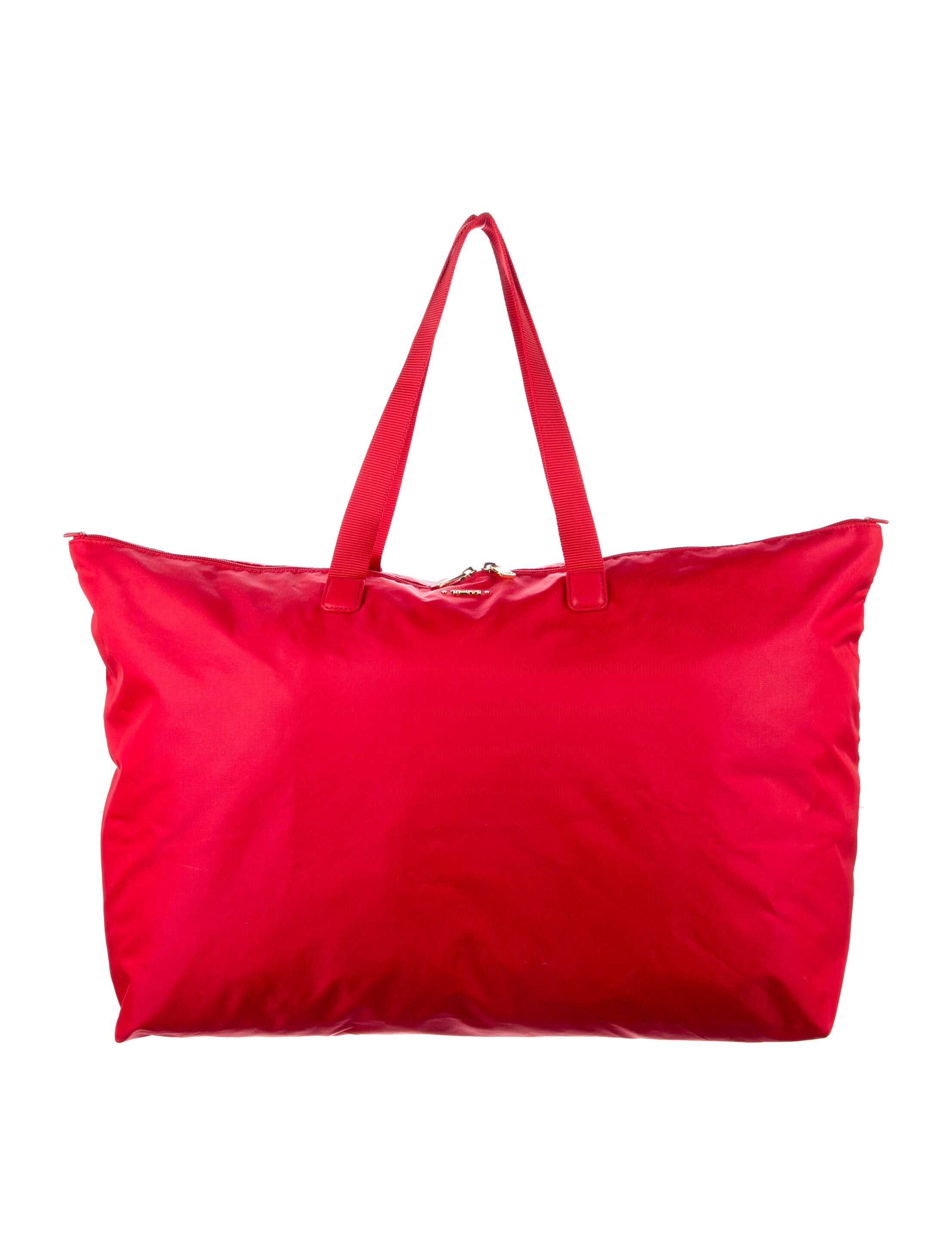 Tumi LeatherTrimmed Nylon Tote Red Totes, Handbags TMI48118 The