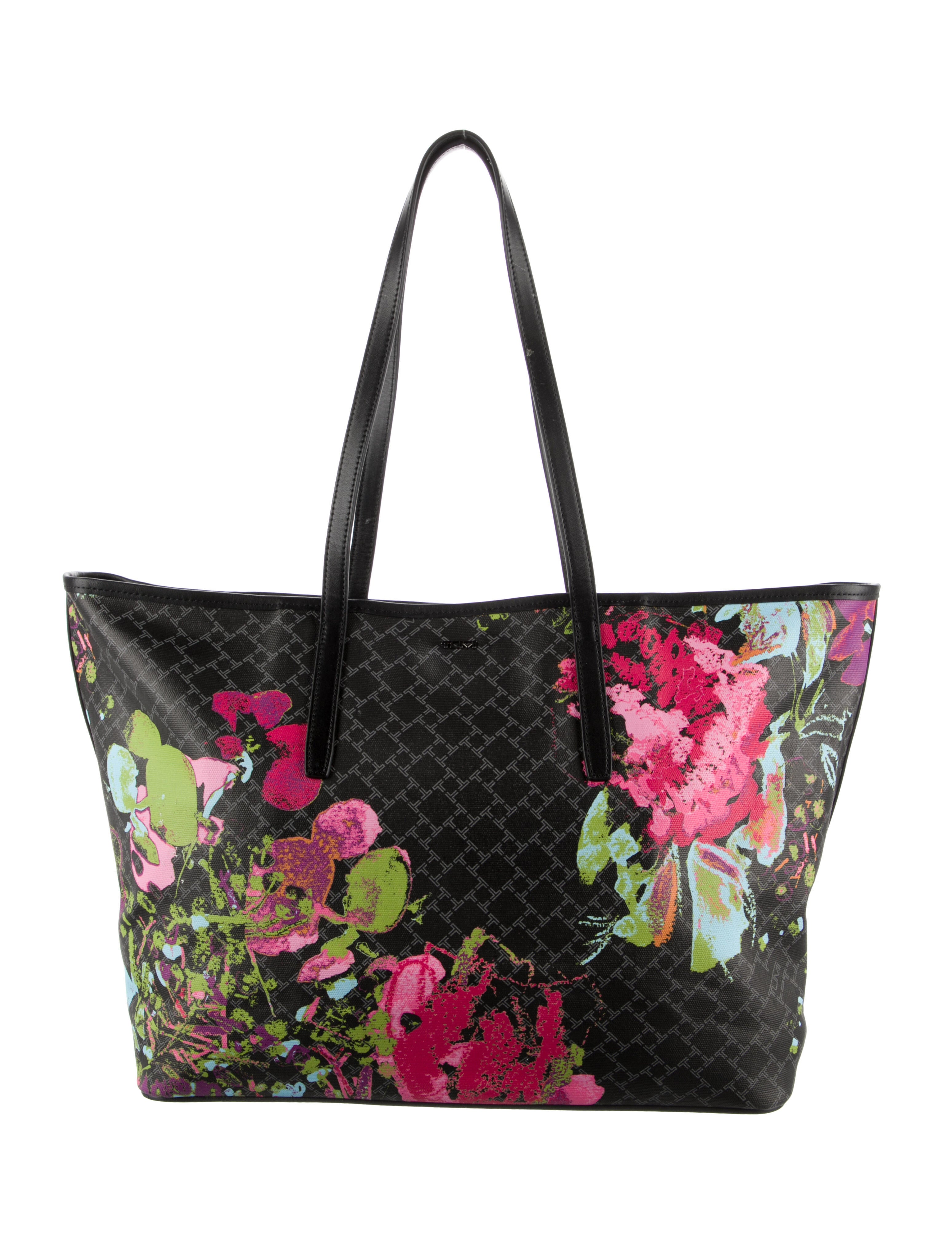 Tumi Coated Canvas Tote Bag Black Totes, Handbags TMI48405 The