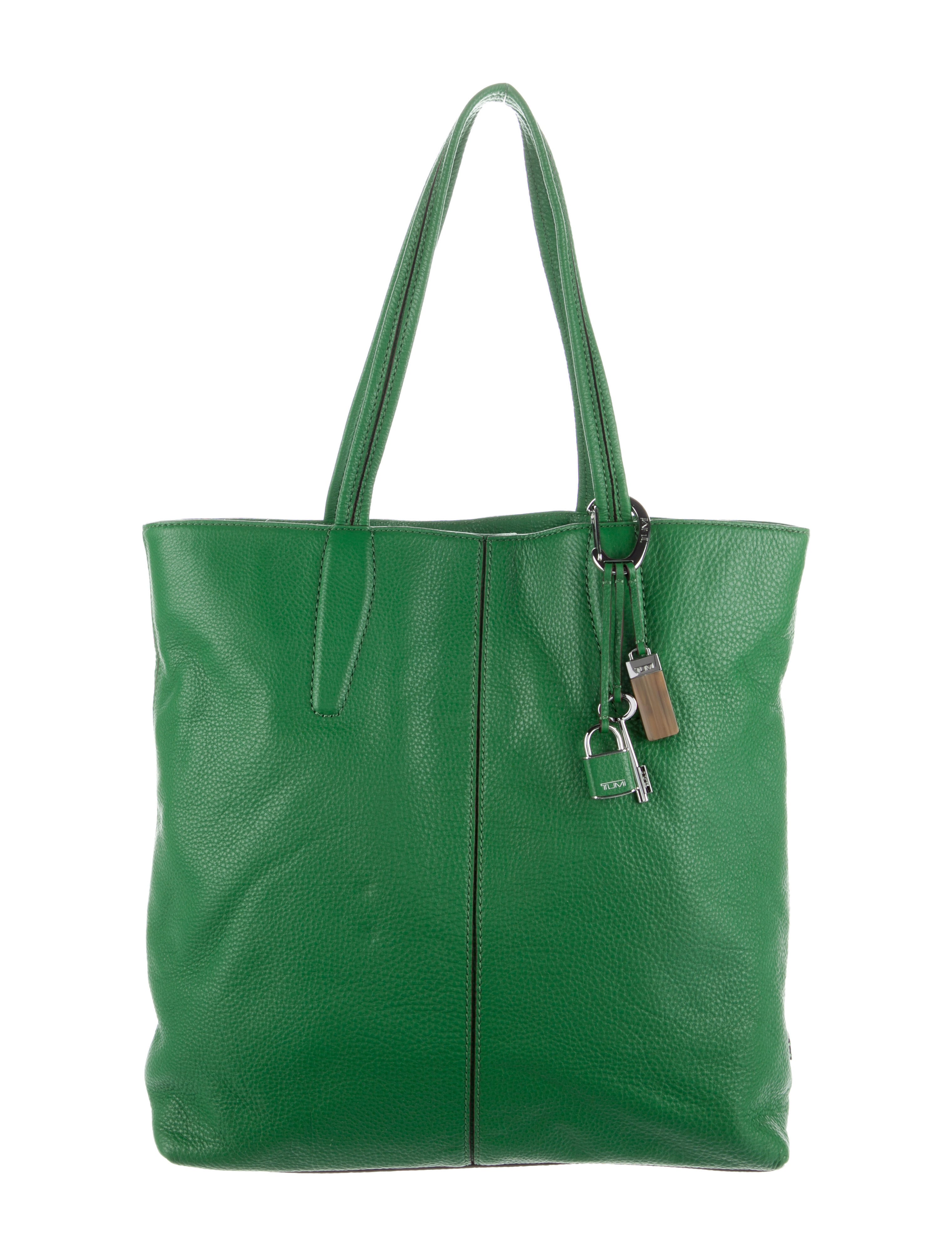 Tumi Leather Tote Green Totes, Handbags TMI48557 The RealReal