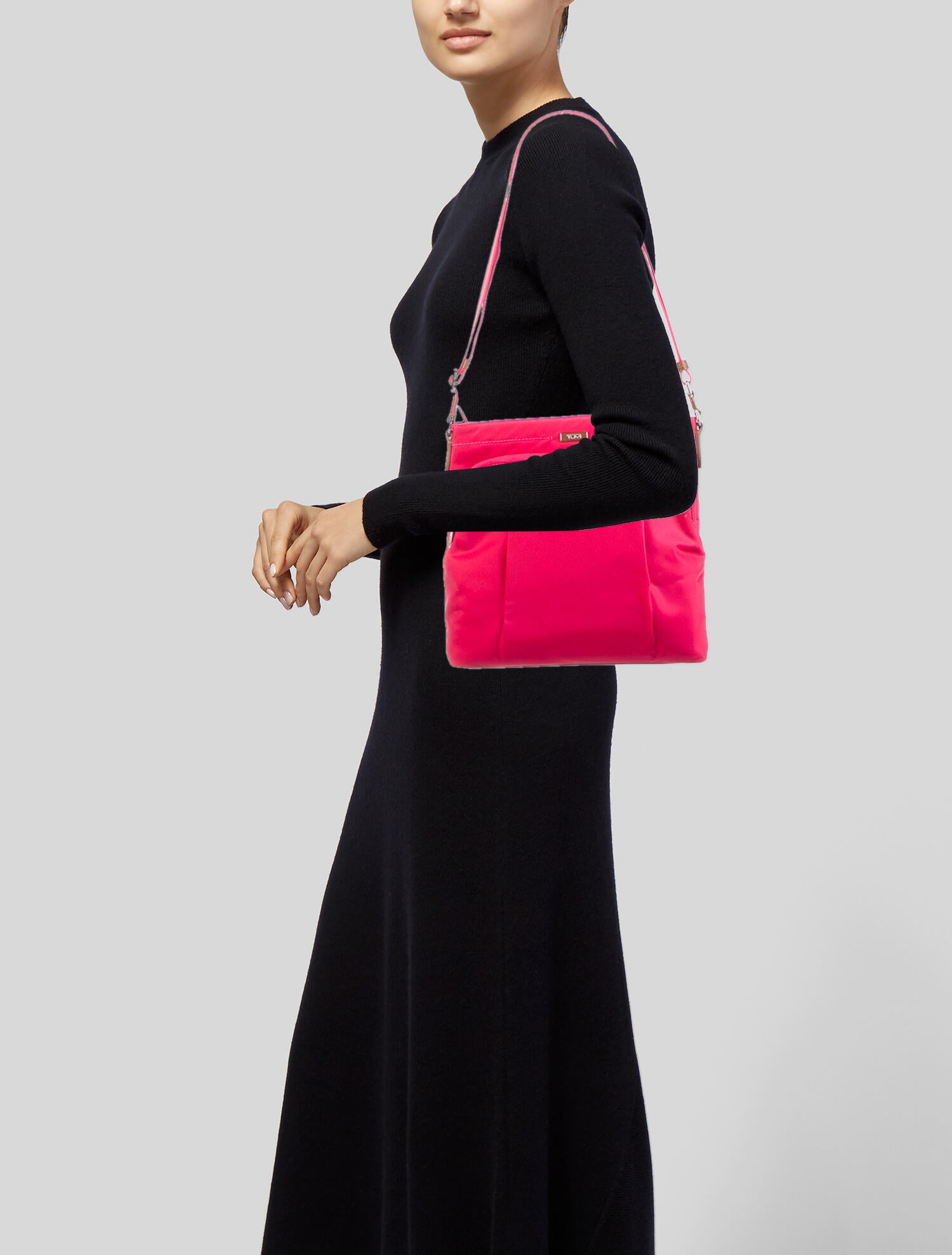 Tumi Nylon Messenger Bag Pink Crossbody Bags, Handbags TMI48733