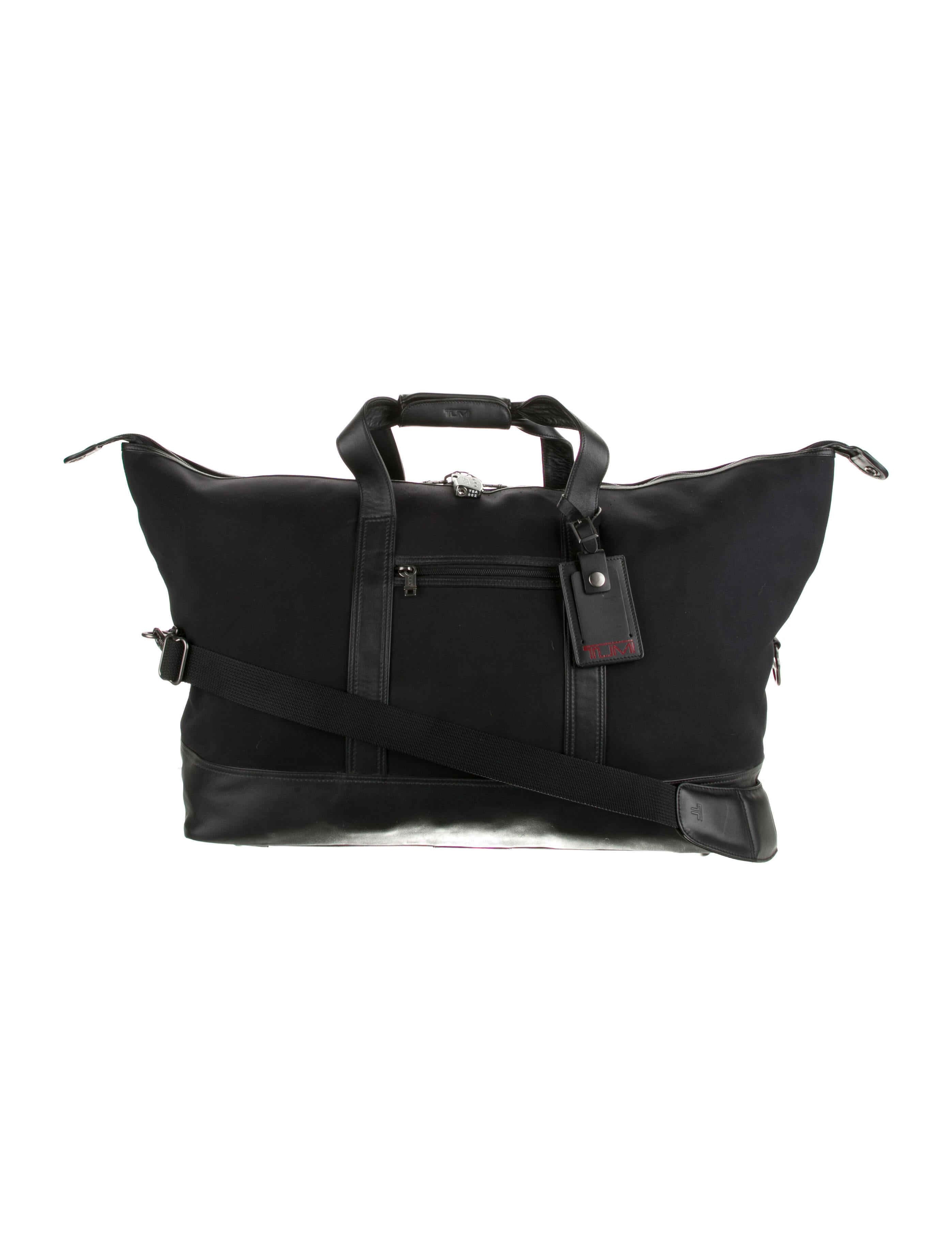 Tumi Leather-Trimmed Nylon Weekender Bag