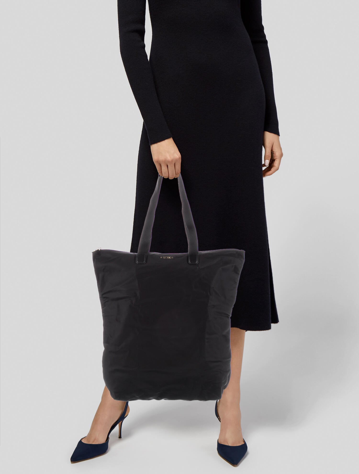 Tumi LeatherTrimmed Nylon Tote Black Totes, Handbags TMI21296