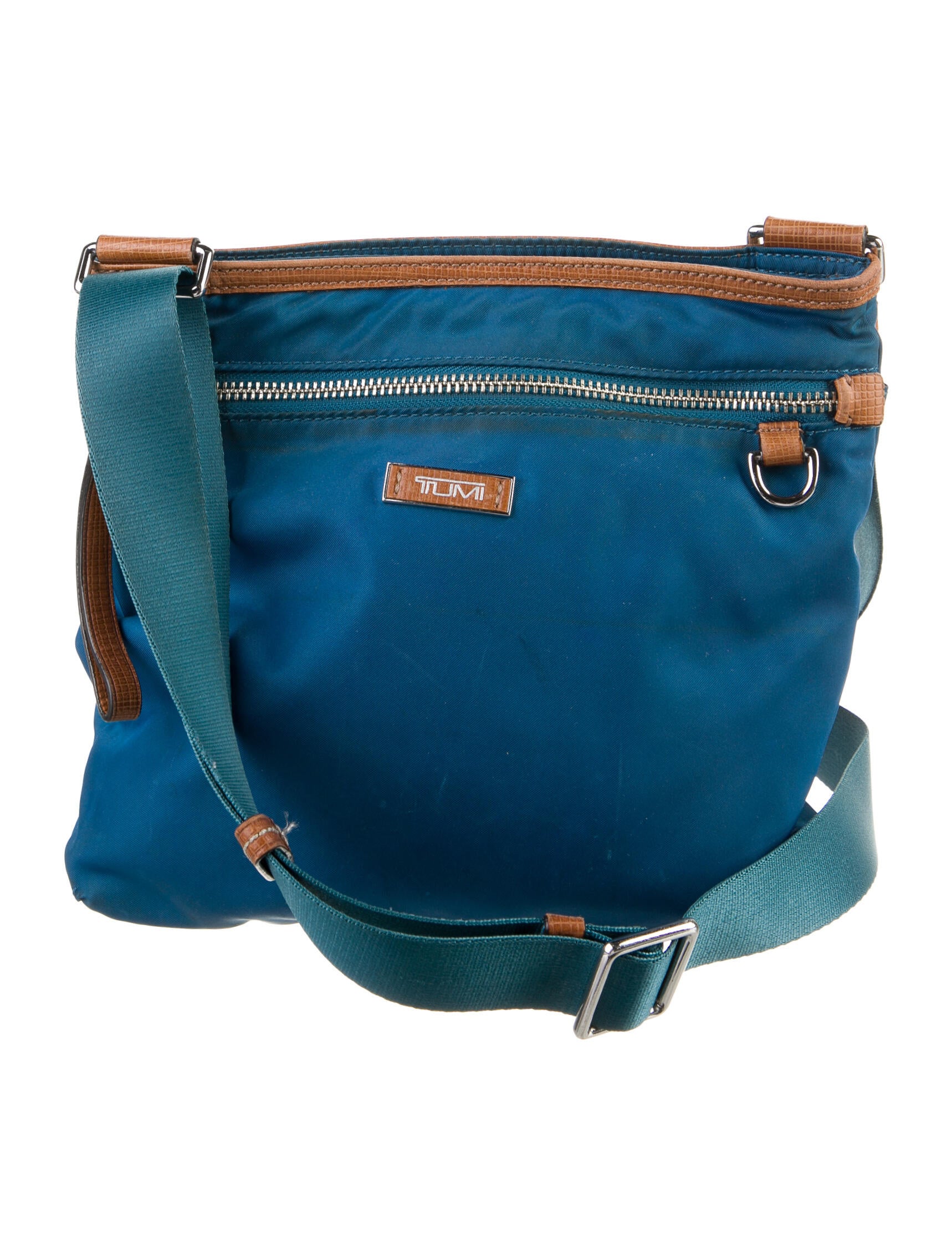 Tumi LeatherTrimmed Nylon Crossbody Blue Crossbody Bags, Handbags