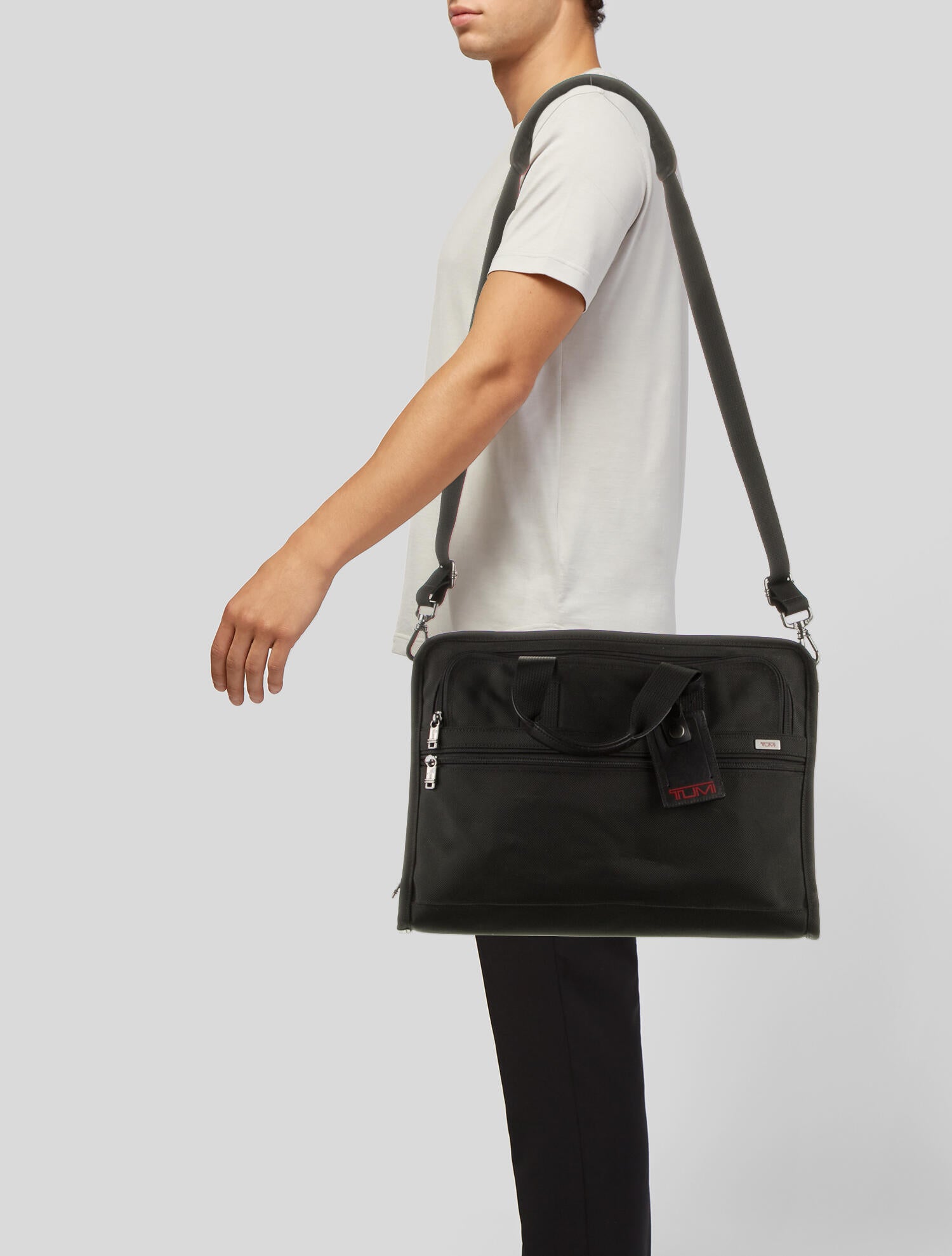 Tumi Canvas Messenger Bag Black Messenger Bags, Bags TMI49340 The