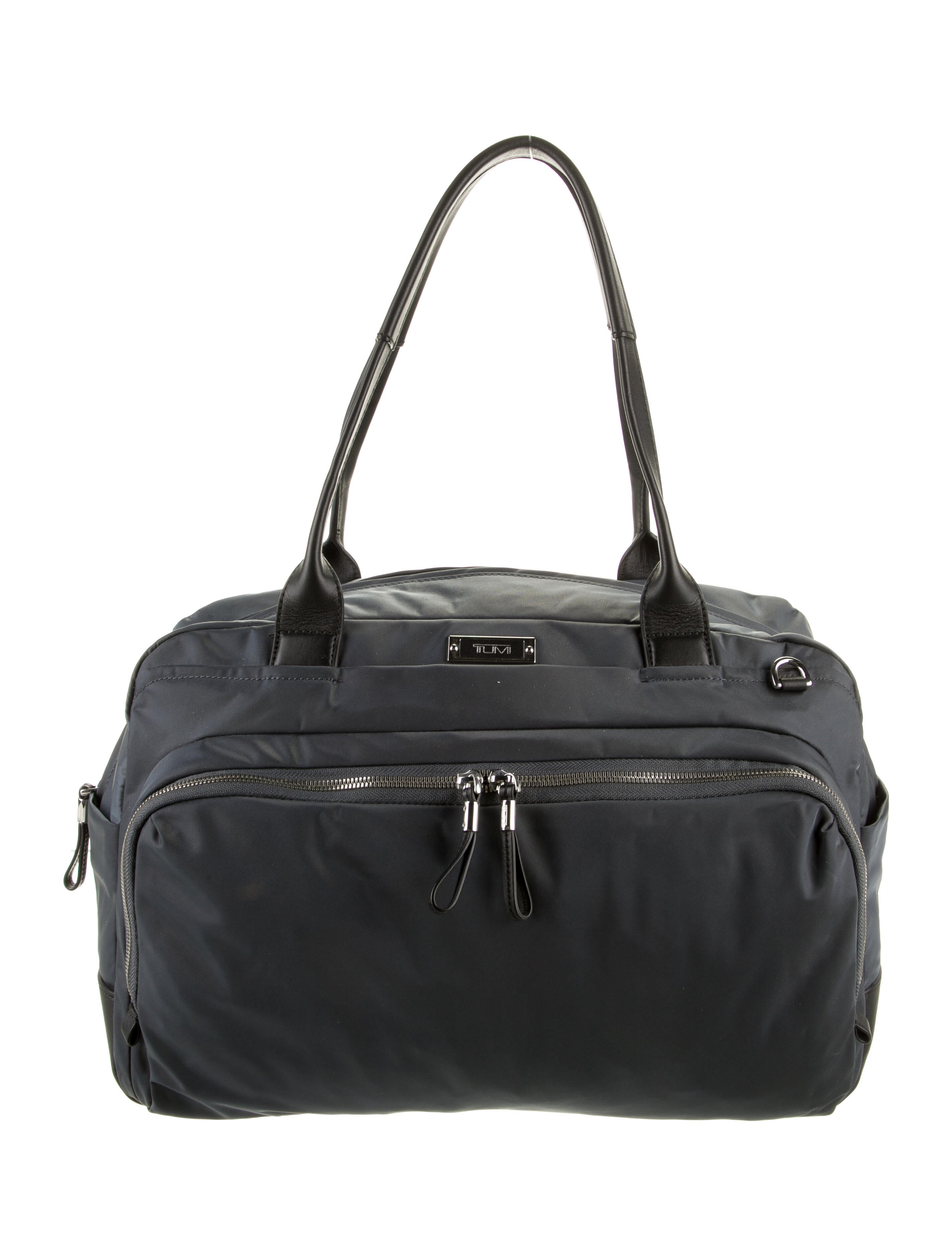 Tumi Nylon Leather Trimmed Shoulder Bag Blue Luggage and Travel