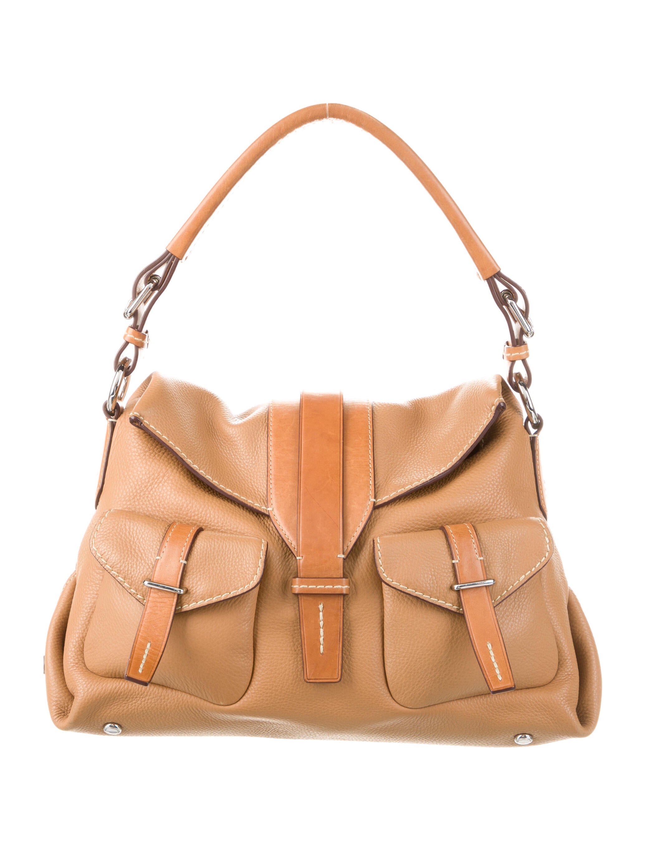 Tumi Leather Shoulder Bag Neutrals Shoulder Bags, Handbags TMI49863