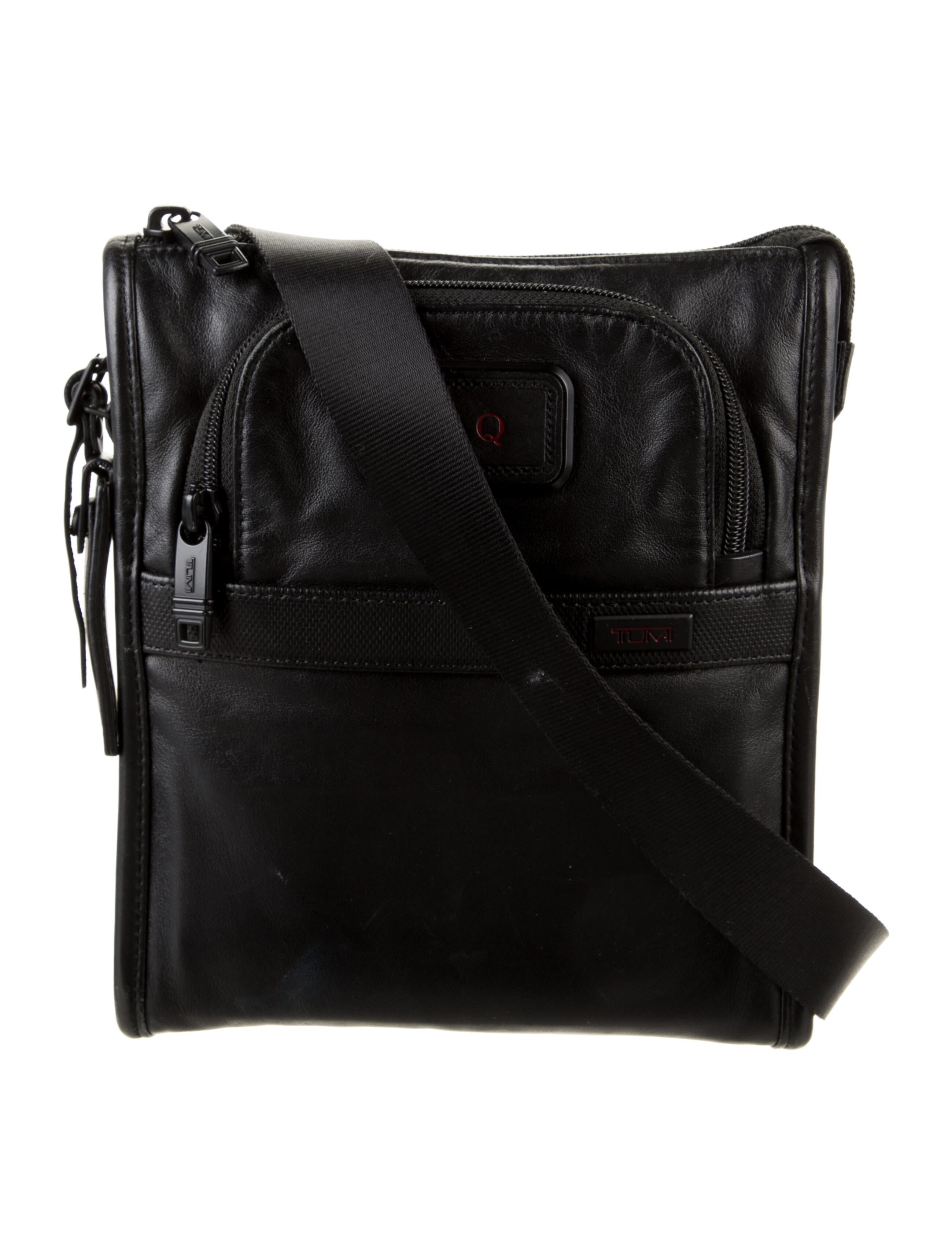 Tumi Nylon LeatherTrimmed Crossbody Bag Black Crossbody Bags