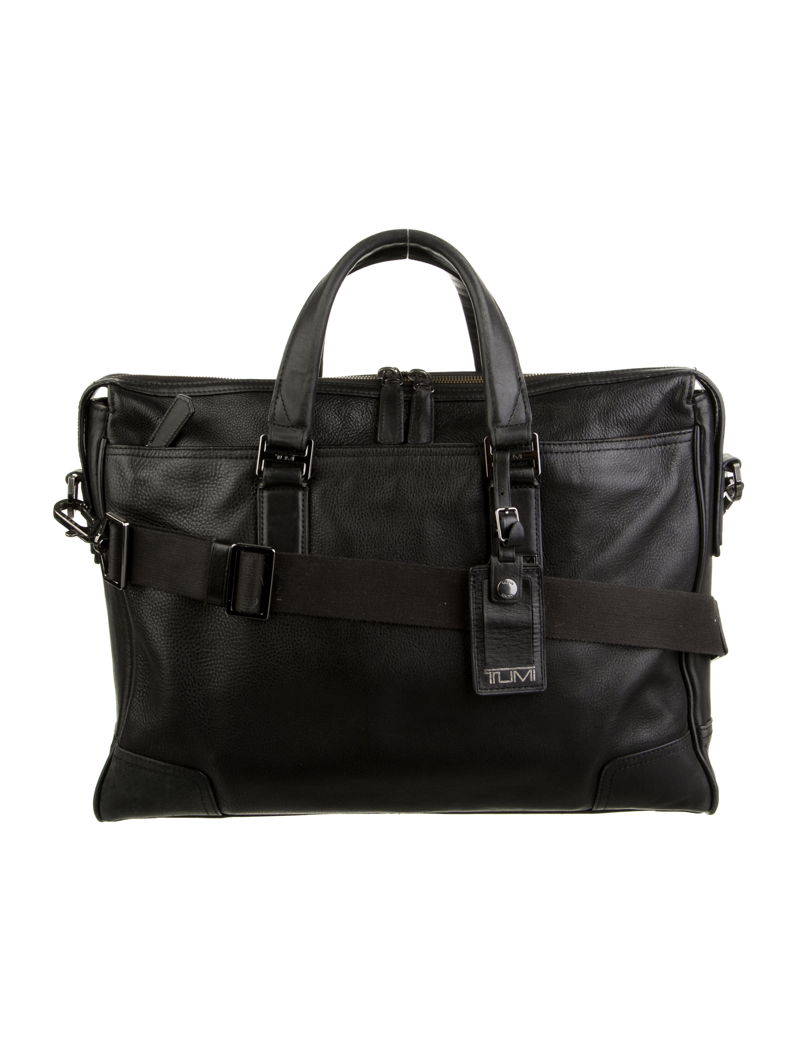 Tumi Leather Messenger Bag Black Luggage and Travel, Handbags