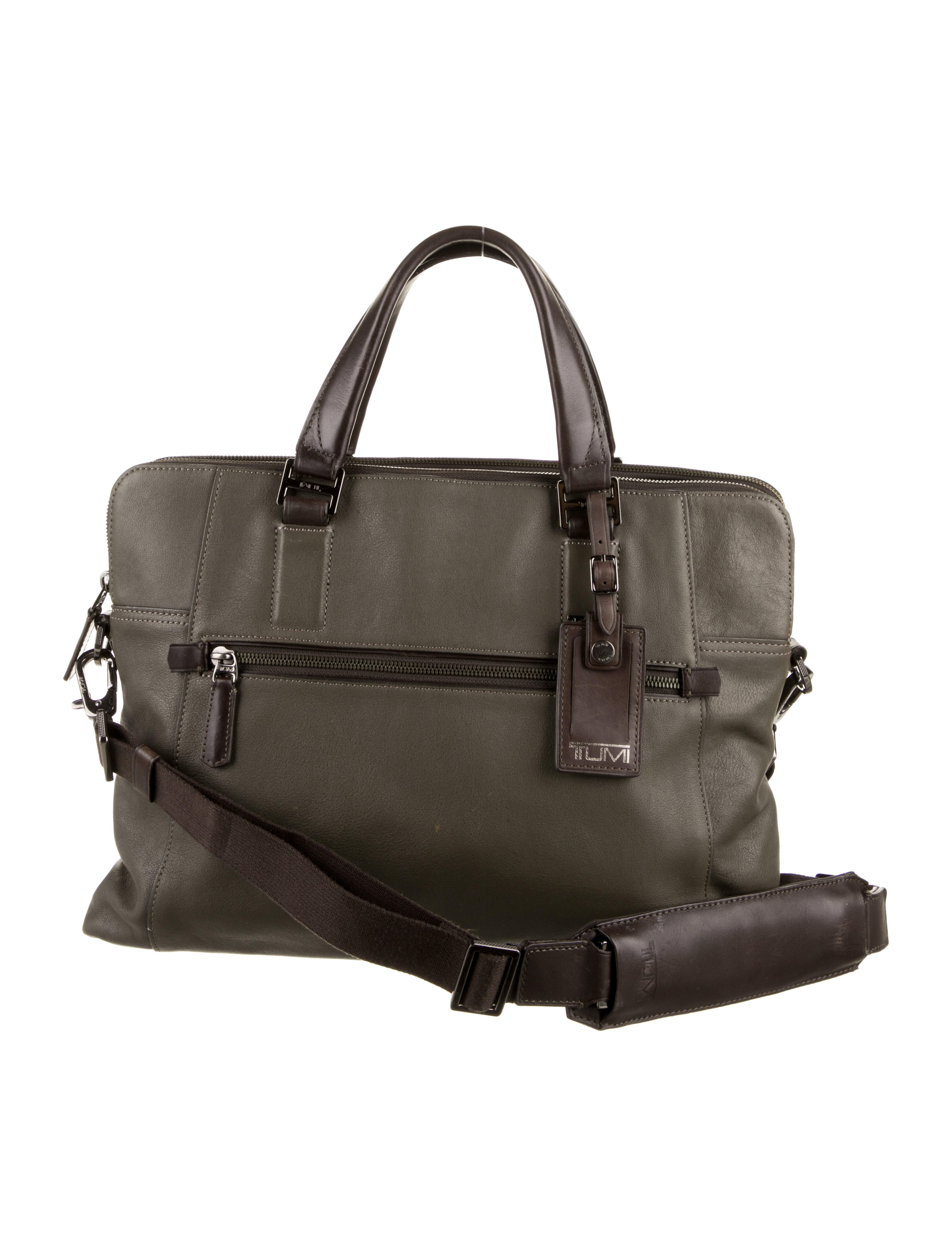 Tumi Leather Briefcase Green Briefcases, Bags TMI50826 The RealReal