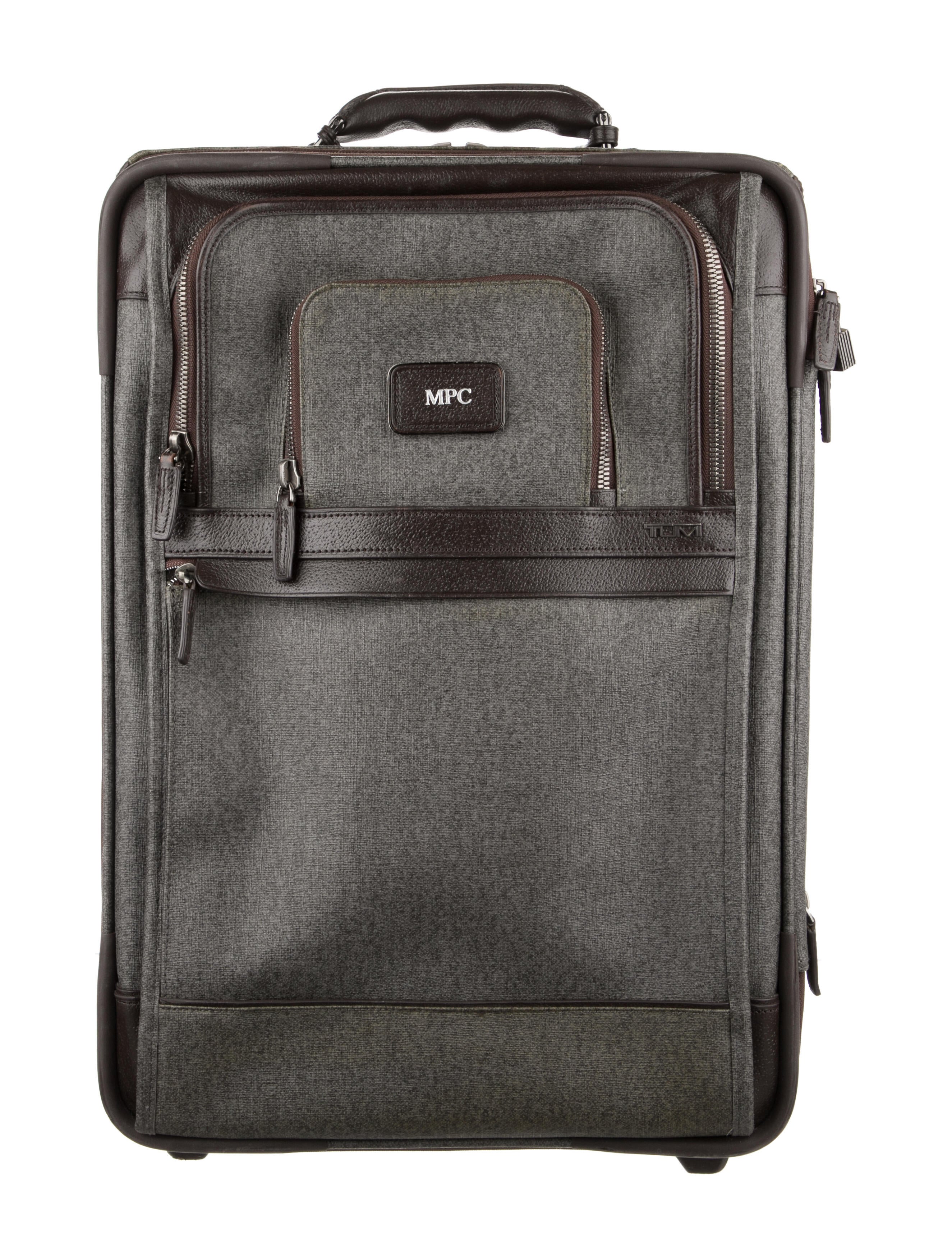 Tumi Coated Canvas Rolling CarryOn Grey Luggage and Travel, Handbags