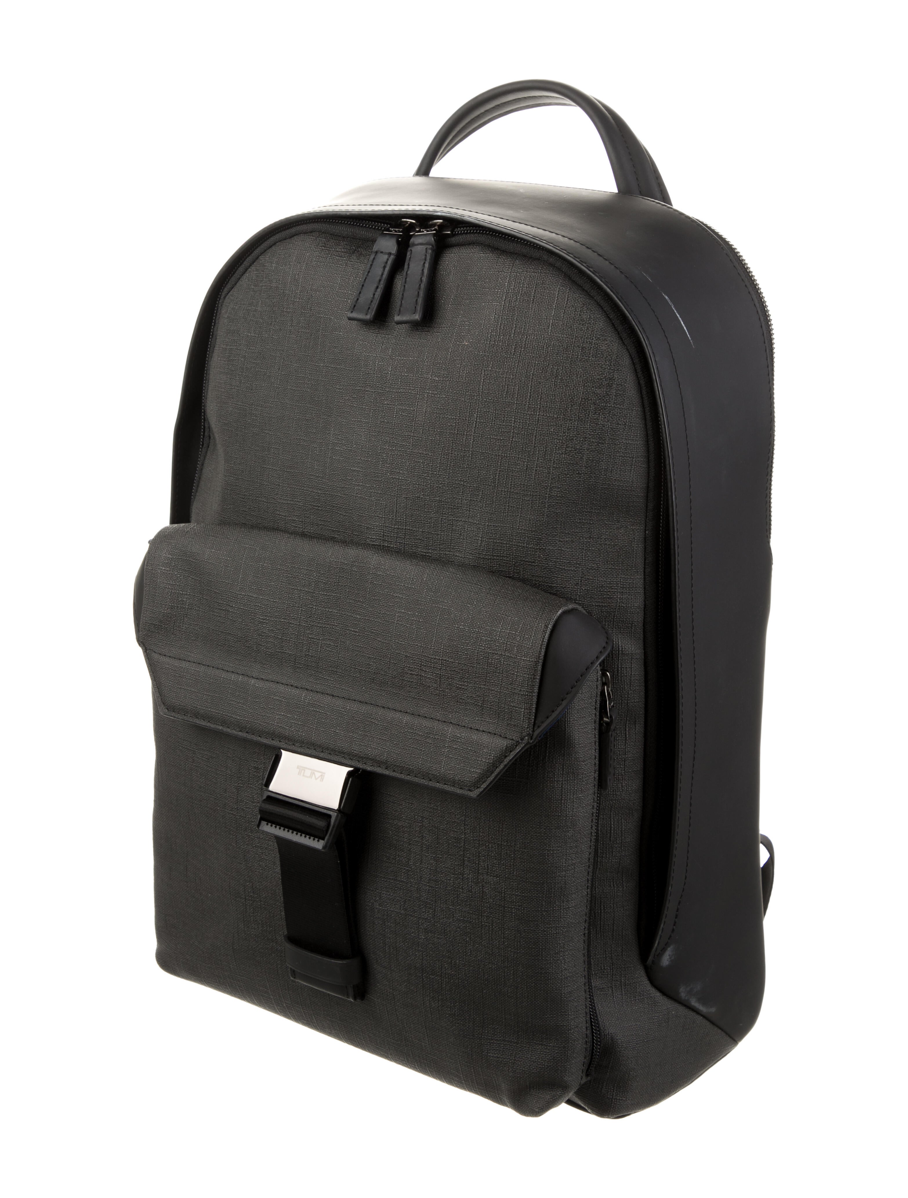 Tumi LeatherTrimmed Backpack Black Backpacks, Bags TMI51346 The