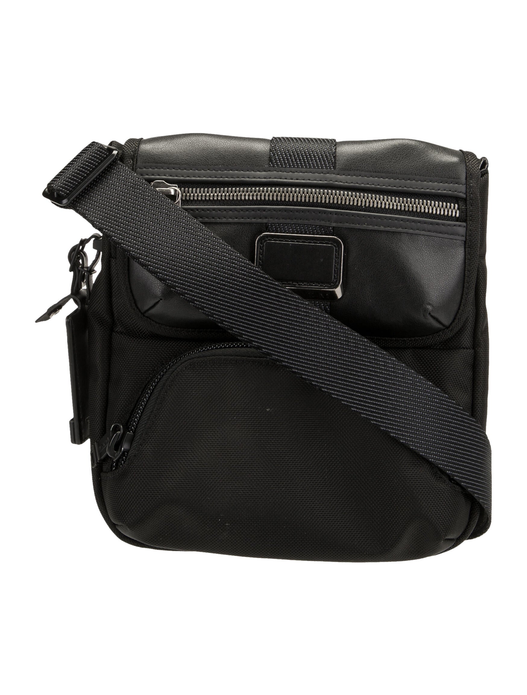 Tumi Leather Trim Nylon Crossbody Bag Black Crossbody Bags, Handbags