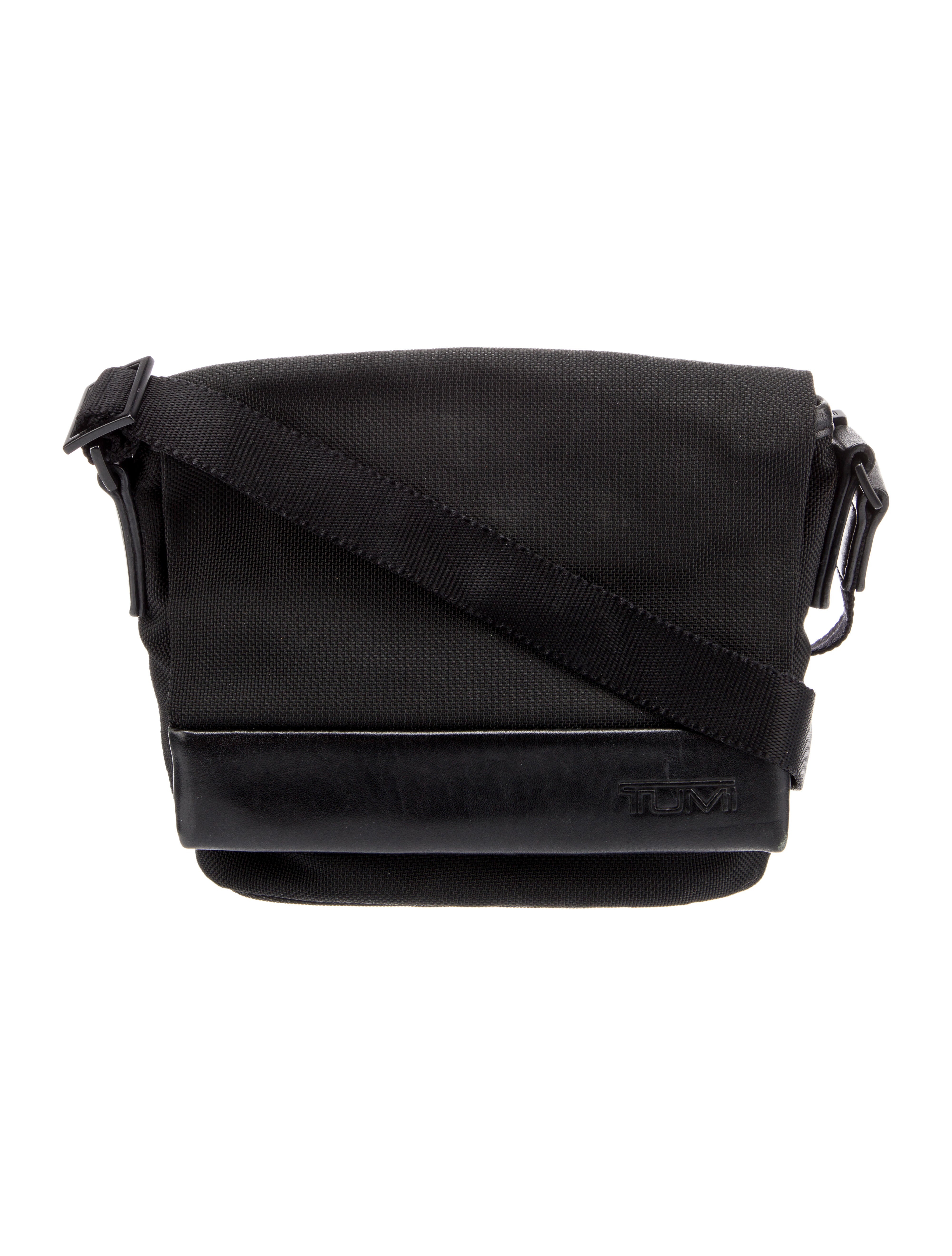 Tumi LeatherTrimmed Canvas Crossbody Bag Black Crossbody Bags
