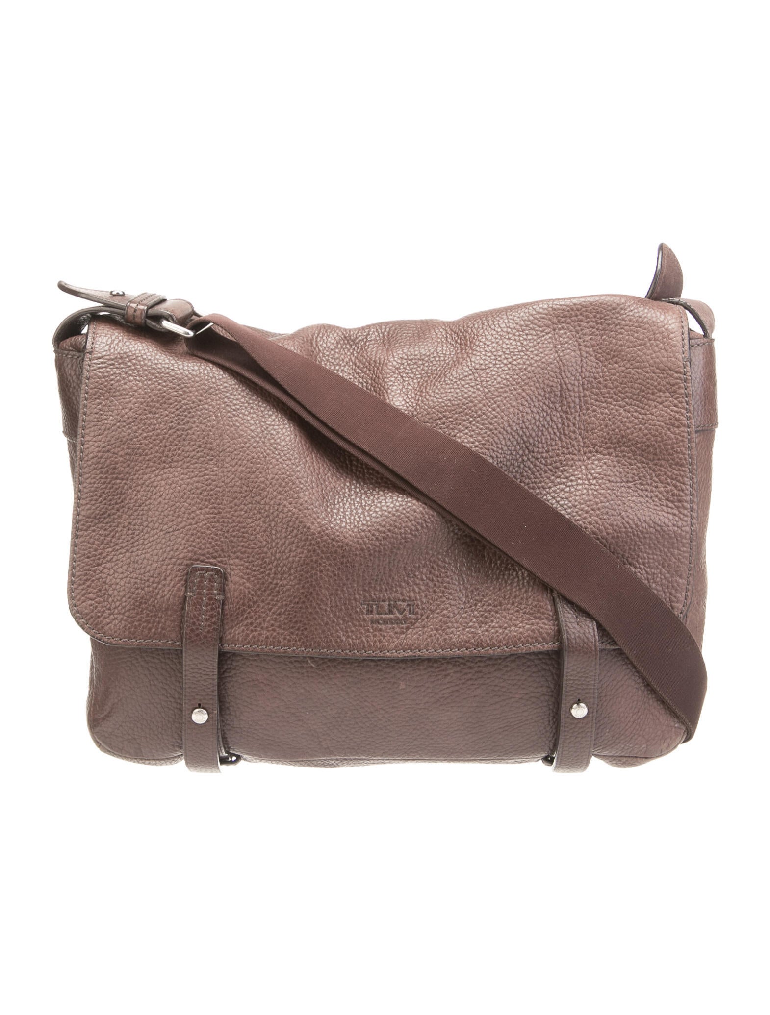 Tumi Leather Messenger Bag