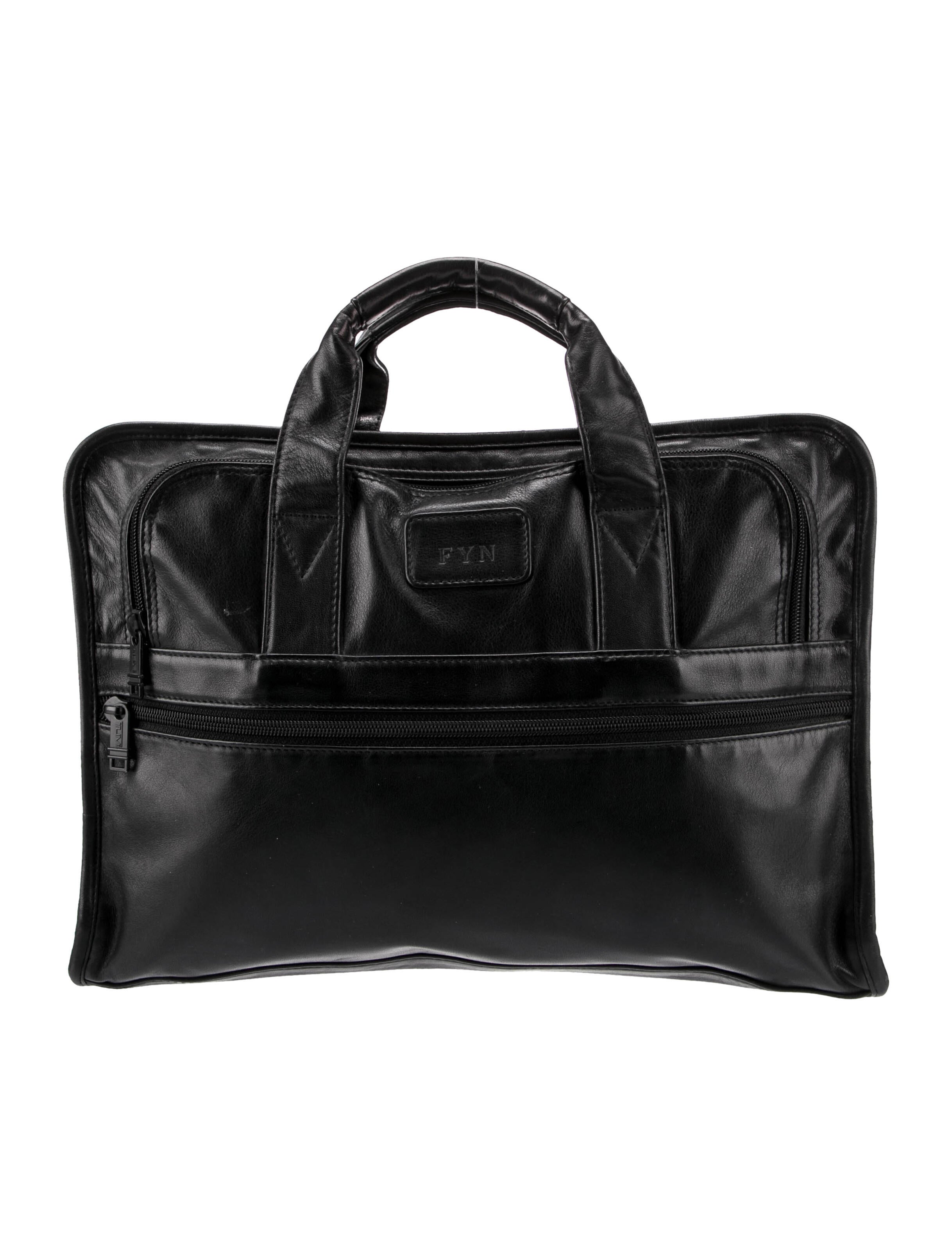 Tumi Leather Briefcase Bag Black Briefcases, Bags TMI53090 The