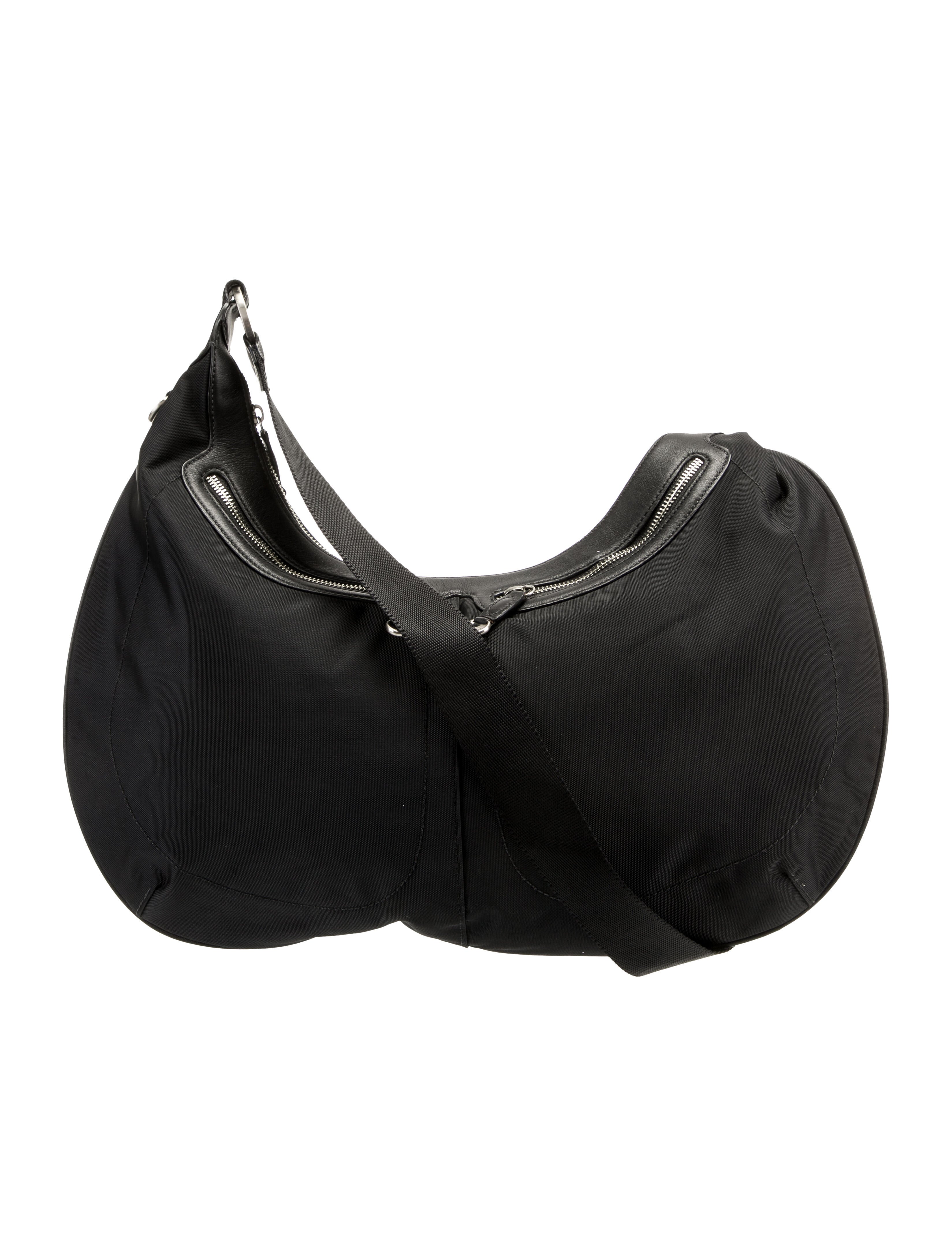 Tumi Leather Trim Nylon Crossbody Bag Black Crossbody Bags, Handbags