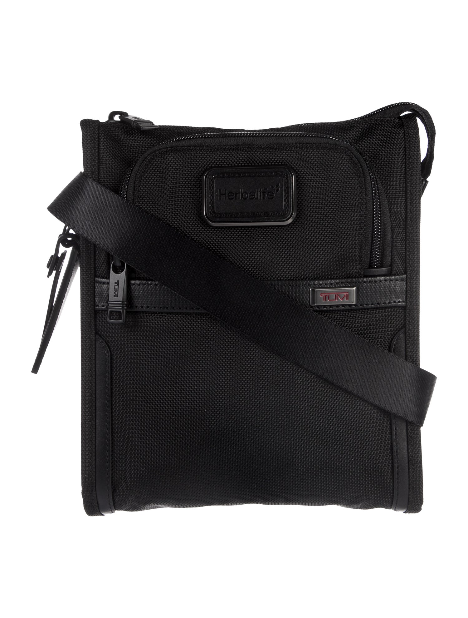 Tumi Leather Trim Nylon Messenger Bag w/ Tags Black Messenger Bags