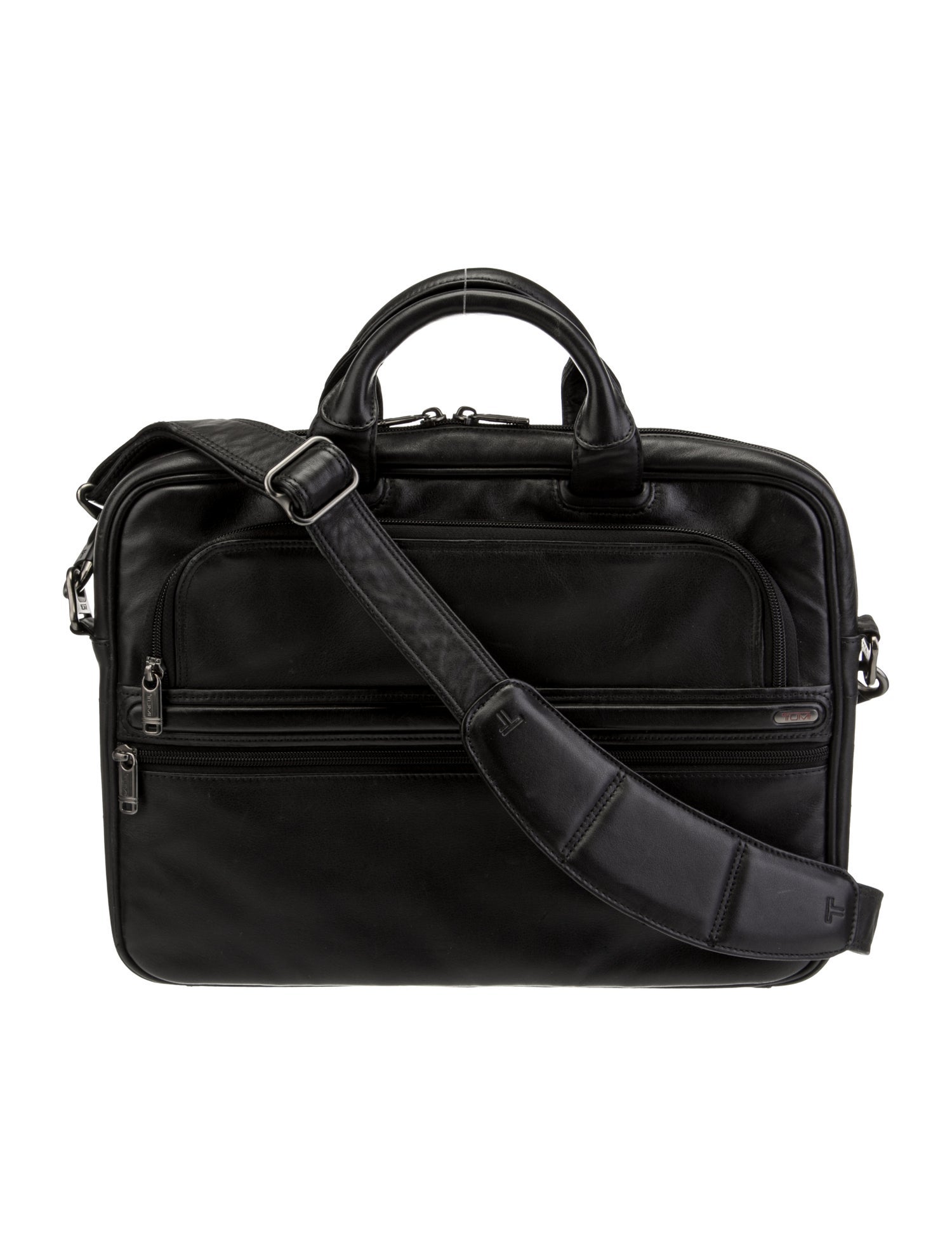 Tumi Leather Briefcase - Black Portfolios & Pouches, Bags