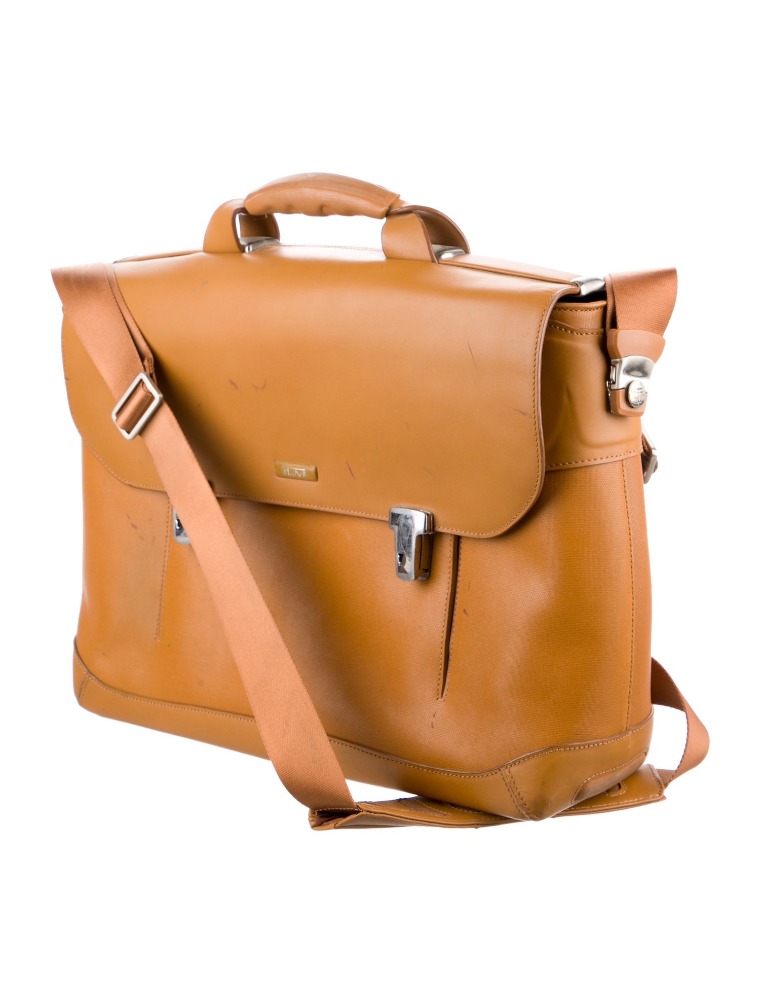 Tumi Leather Messenger Bag