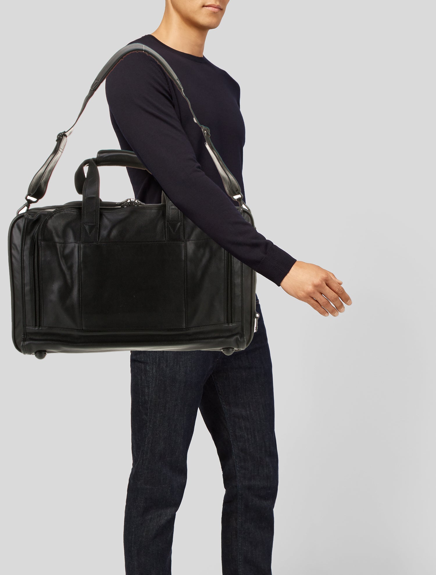 Tumi Solid Leather Carry On
