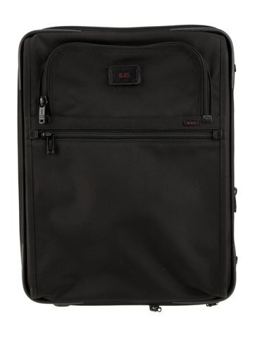 Tumi Suitcases Leather Trim Canvas Suitcase