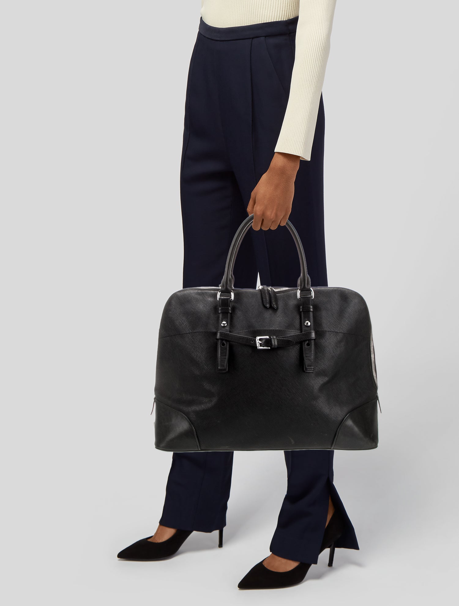 Tumi Leather Top Handle Bag